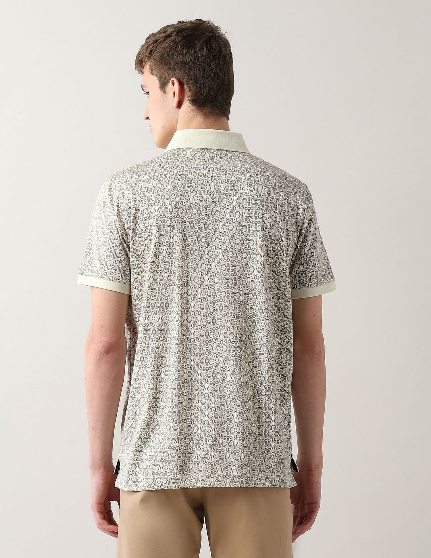 Arrow Geometric Printed Night Is Young Polo Shirt