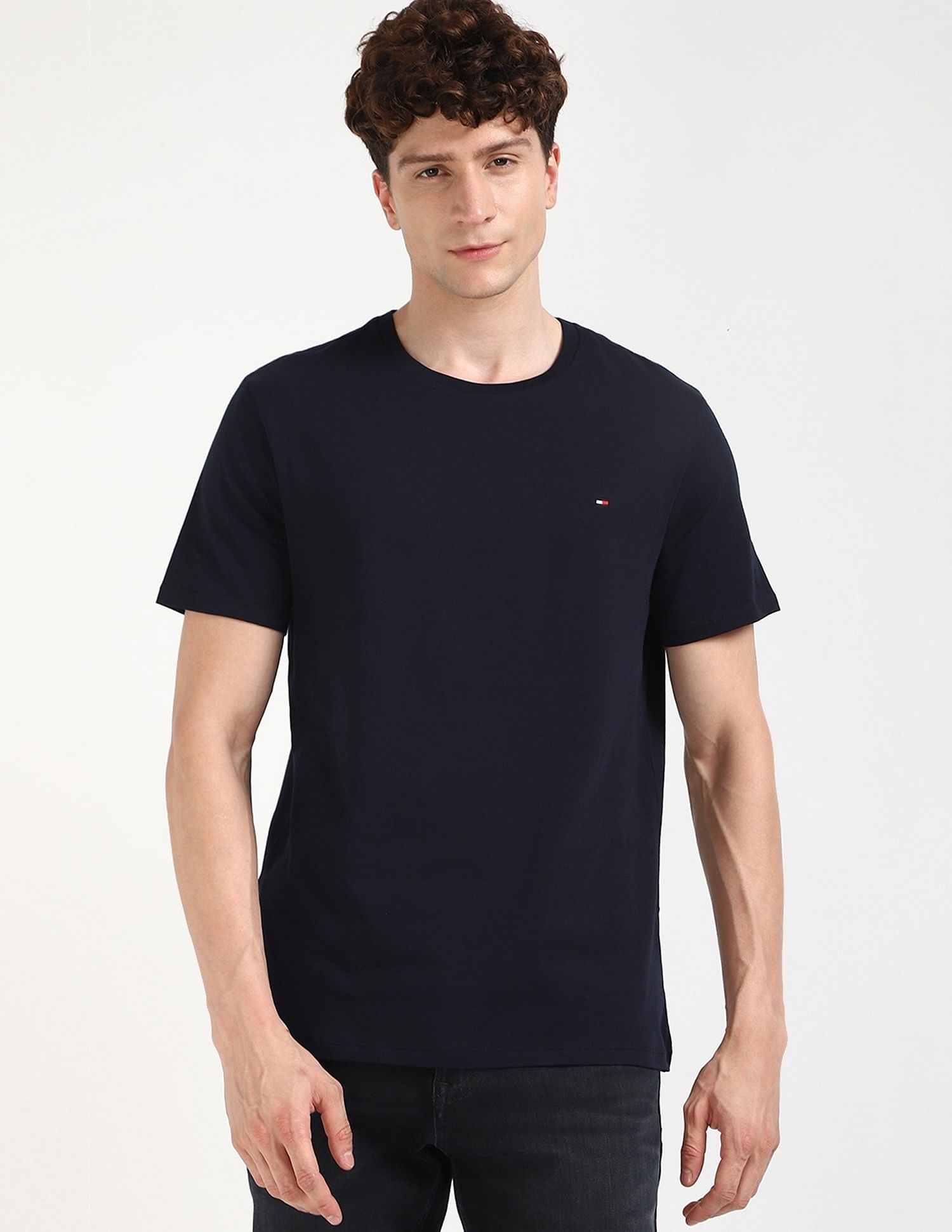 Tommy Hilfiger Solid Regular-Fit Cotton T-Shirt