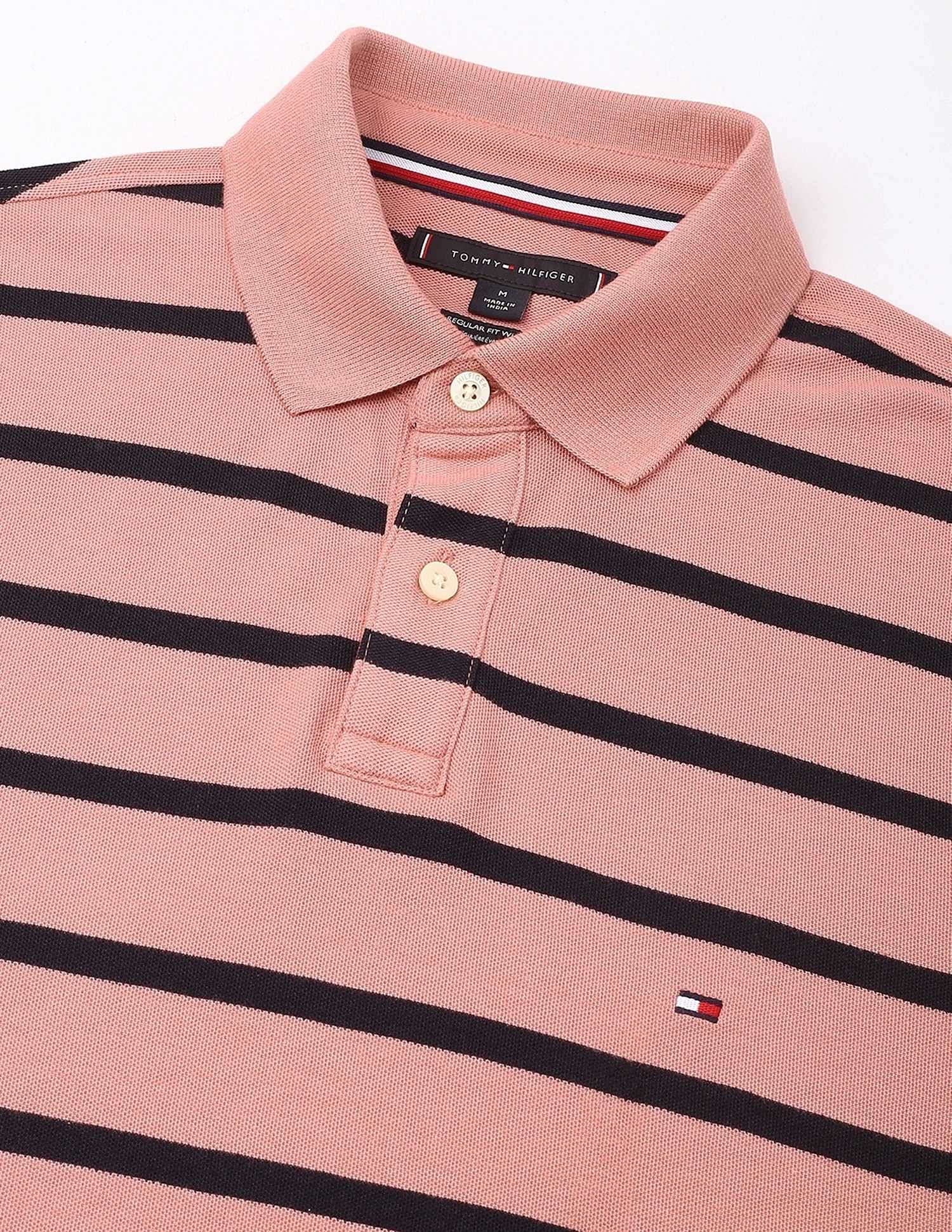 Tommy Hilfiger Striped Regular-Fit Cotton Polo Shirt