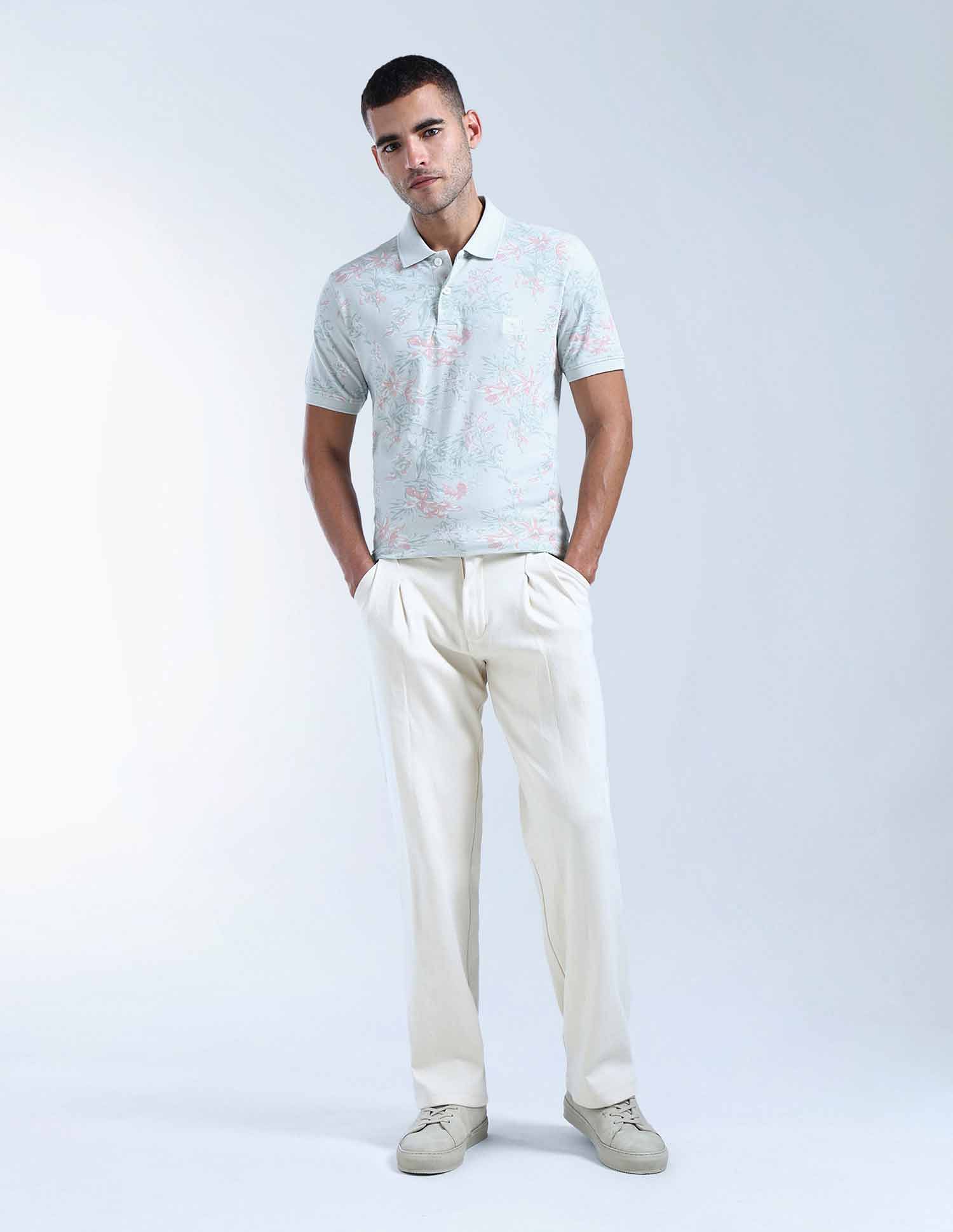 Flying Machine All-Over Regular Fit Polo Shirt