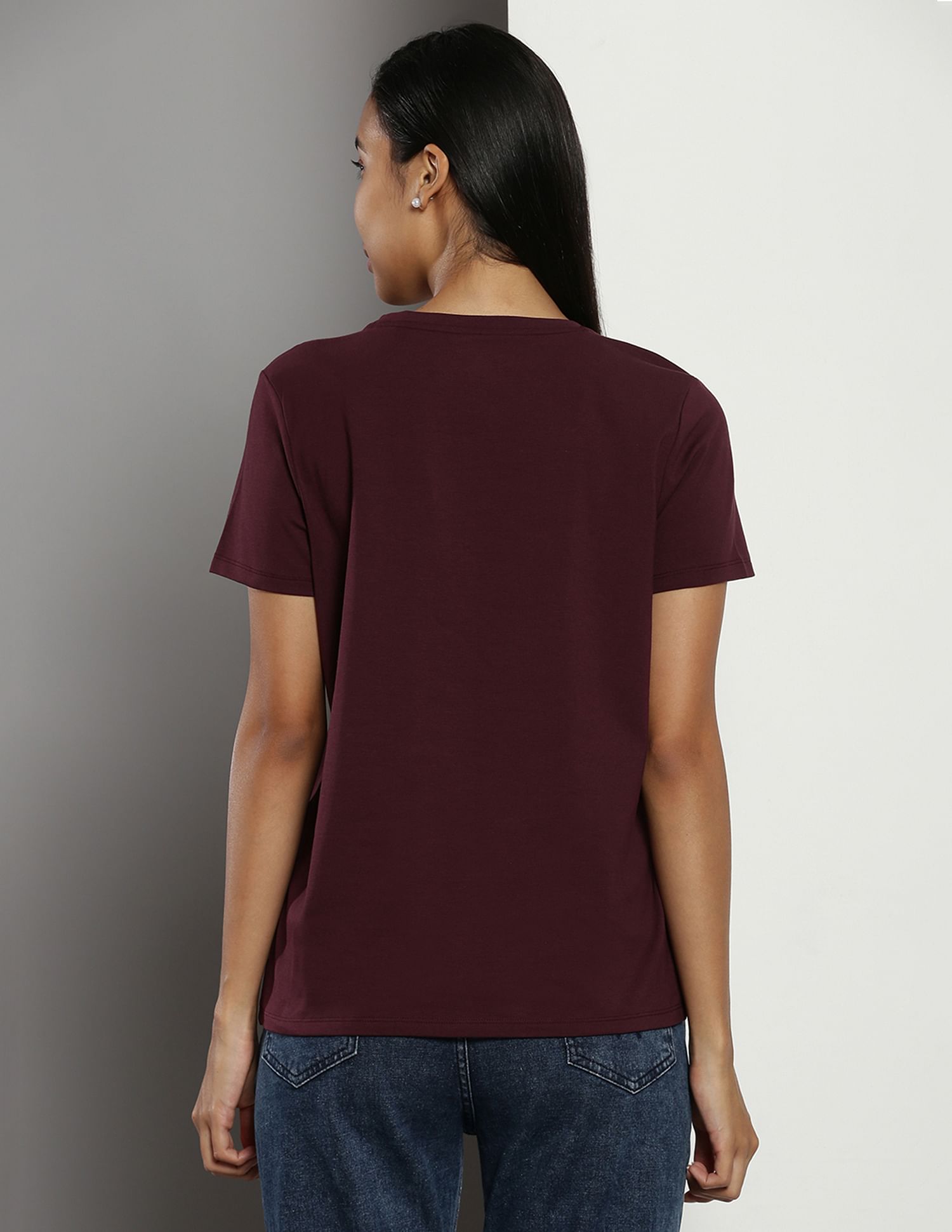 Calvin Klein Crew Neck Embossed Logo Top