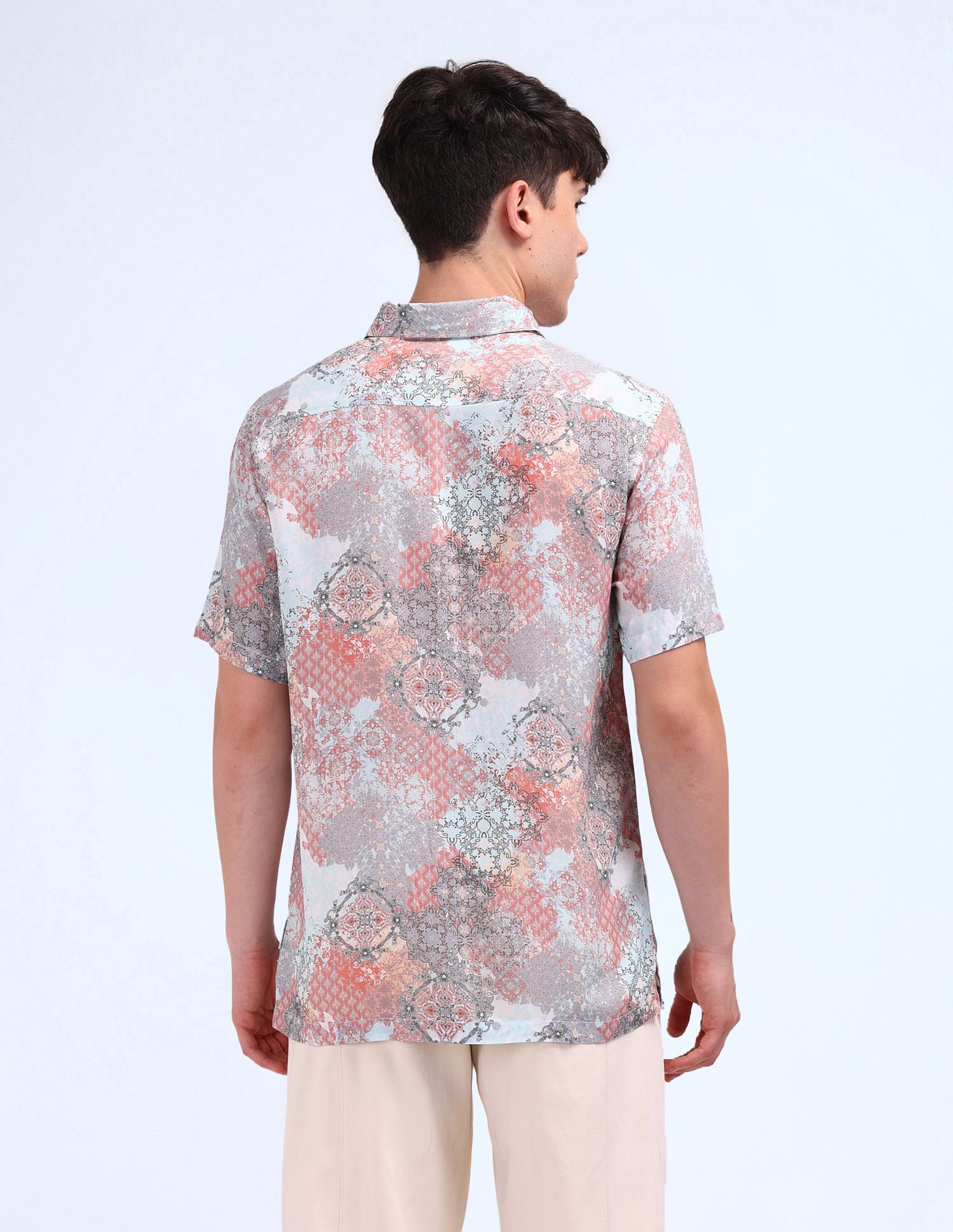 Flying Machine Printed Regular Fit Shirt