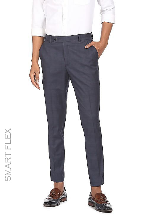 Mens Blue Smart Trousers with White Fleck  Sale Trousers  7camicie