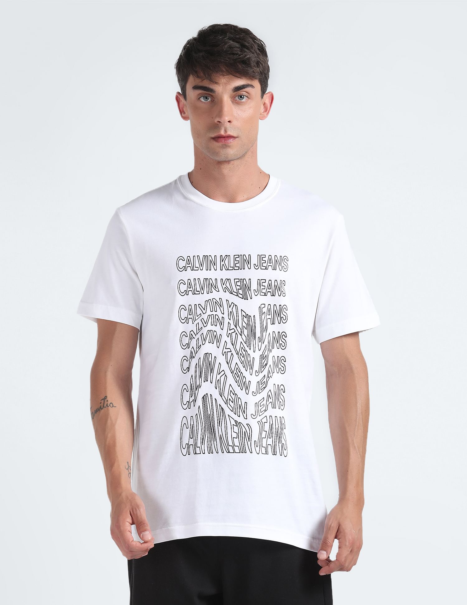 Calvin Klein Jeans Institutional Warp Cotton T-Shirt