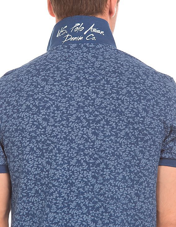 U.S. Polo Assn. Denim Co. Printed Muscle Fit Polo Shirt