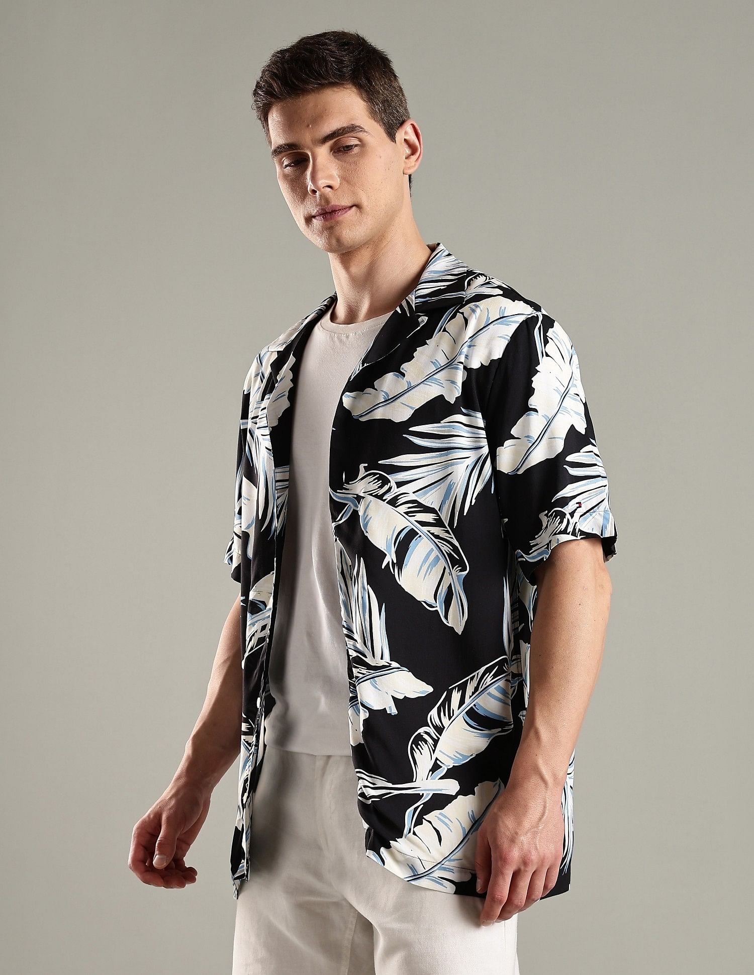 Tommy Hilfiger Printed Regular Fit Viscose Shirt