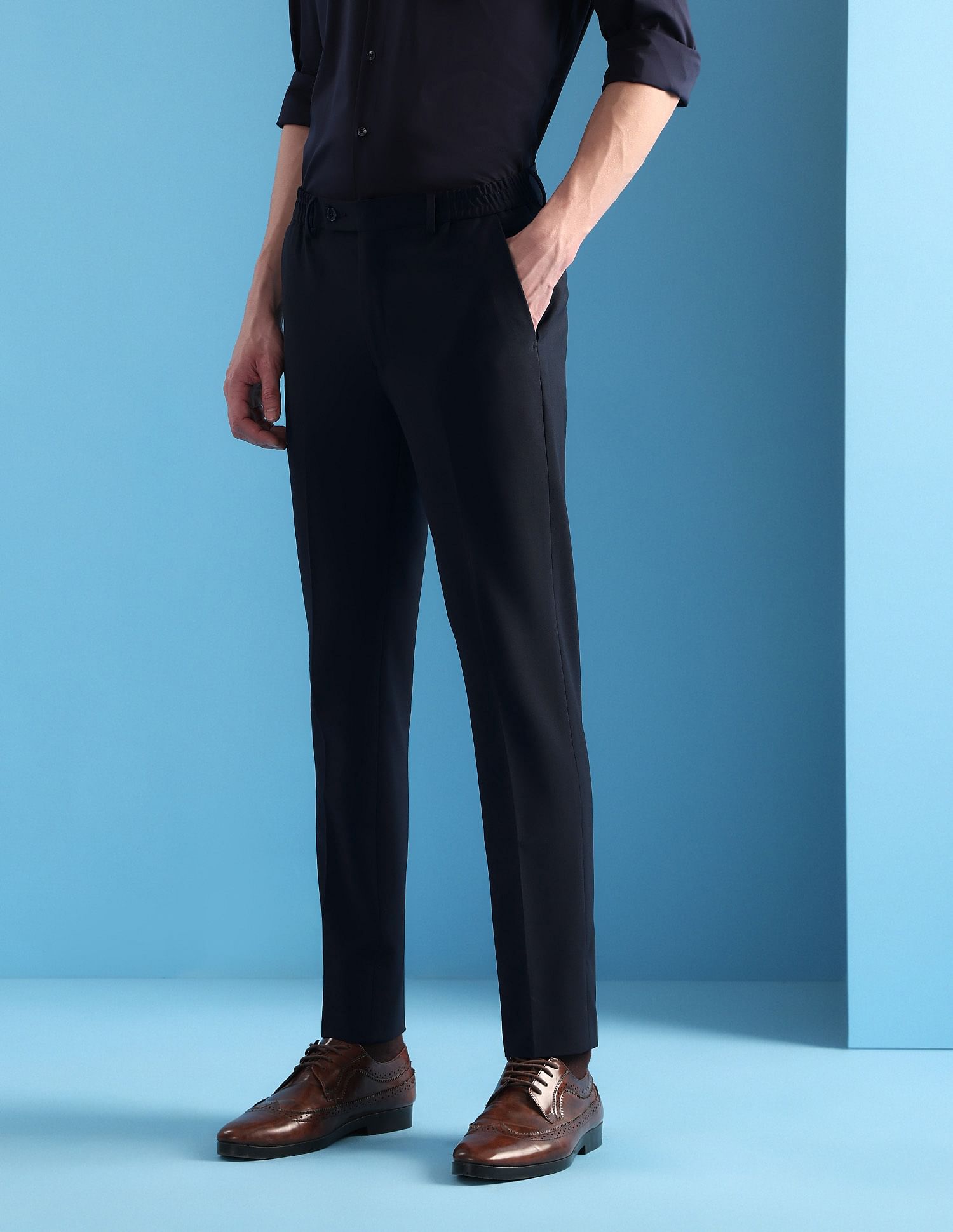 Arrow Mid Rise Slim Fit Velocity Trousers