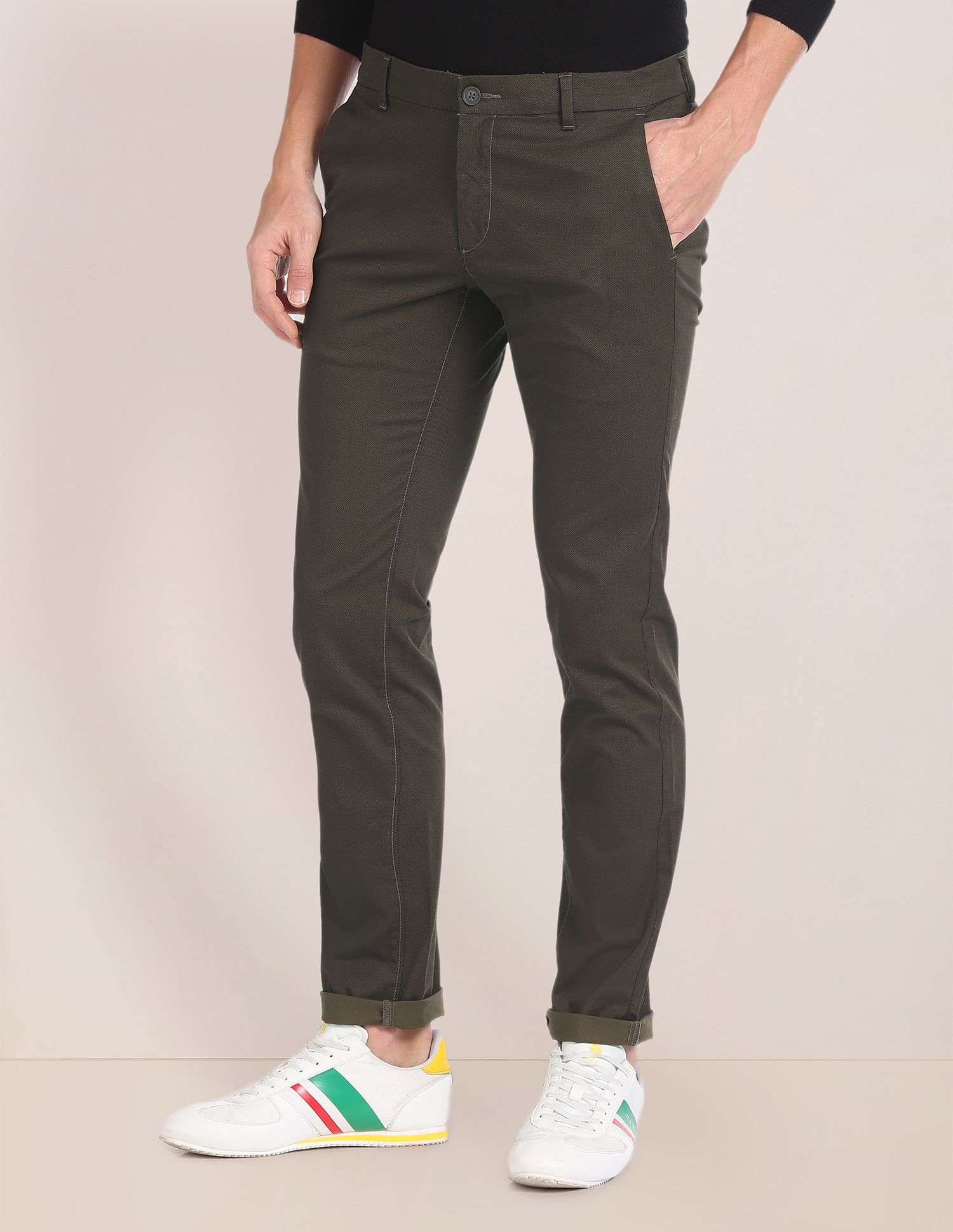 U.S. Polo Assn. Flat Front Solid Trousers
