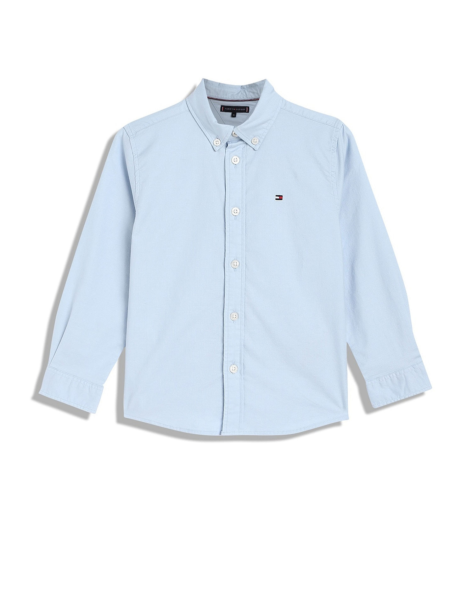 Tommy Hilfiger Kids Boys Solid Regular-Fit Cotton Shirt