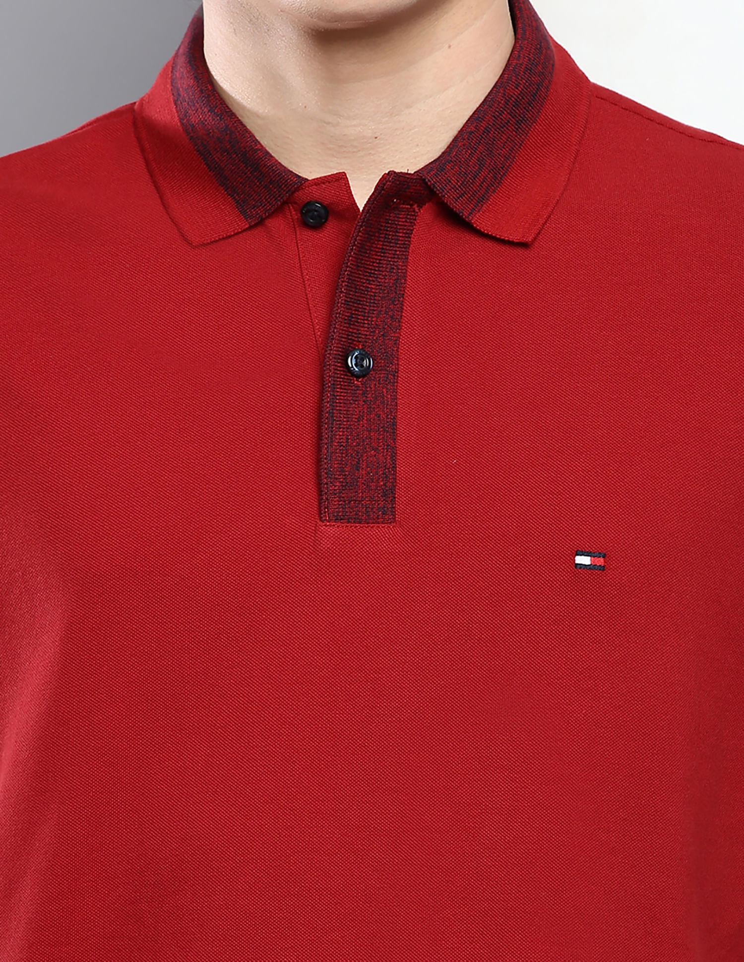 Buy Tommy Hilfiger Organic Cotton Mouline Block Tipping T-Shirt