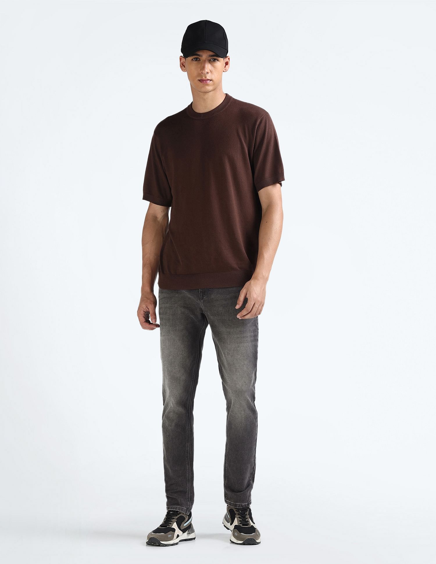 Flying Machine Slash Slim Tapered Fit Mid Rise Jeans