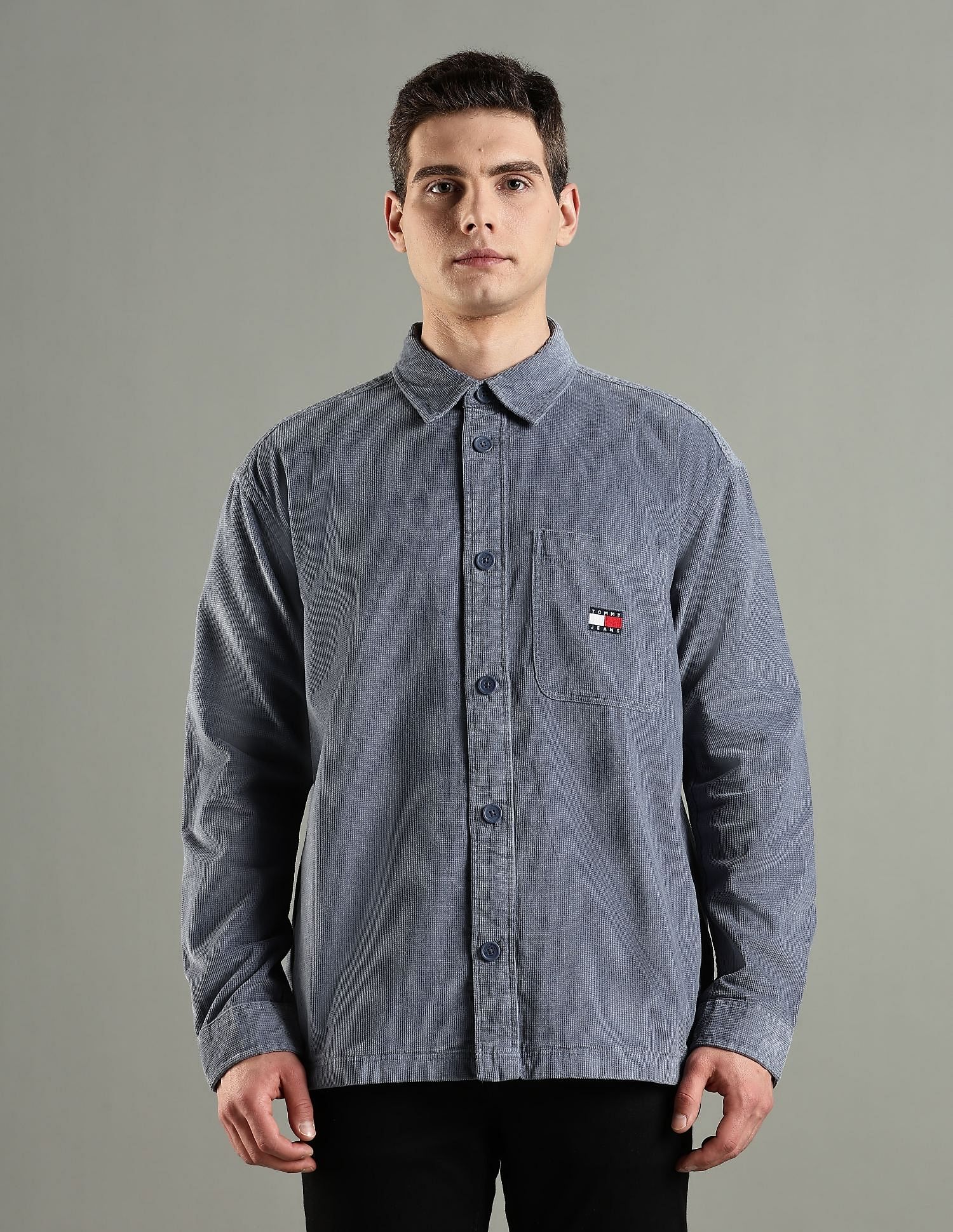 Tommy Hilfiger Solid Oversized Fit Cotton Shirt
