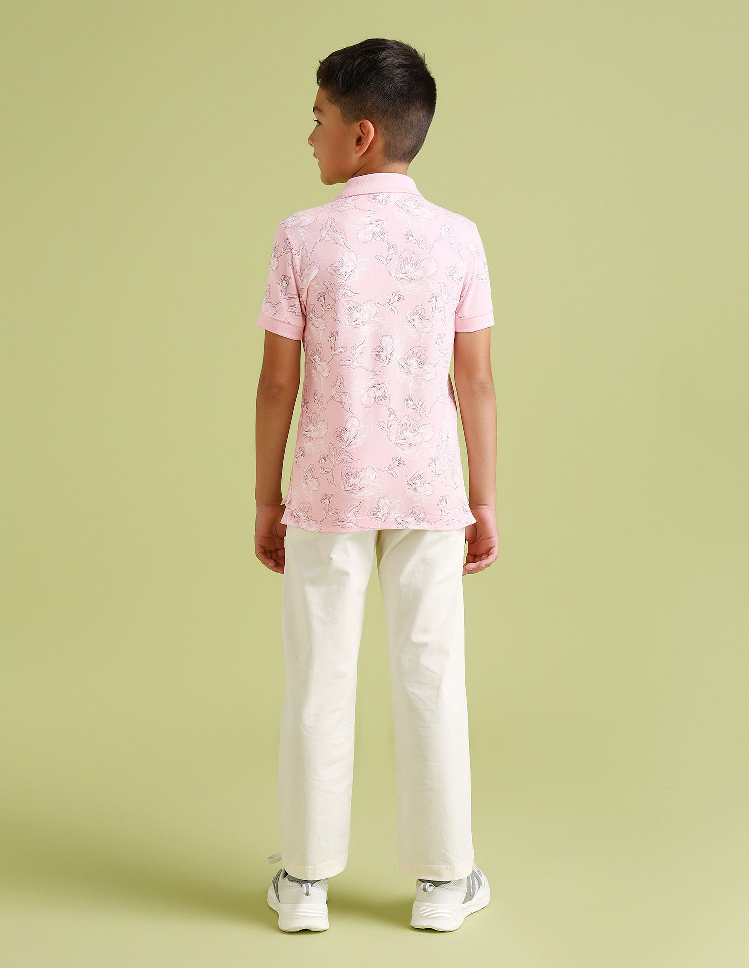 U.S. Polo Assn. Kids Boys Printed Cotton Polo Shirt