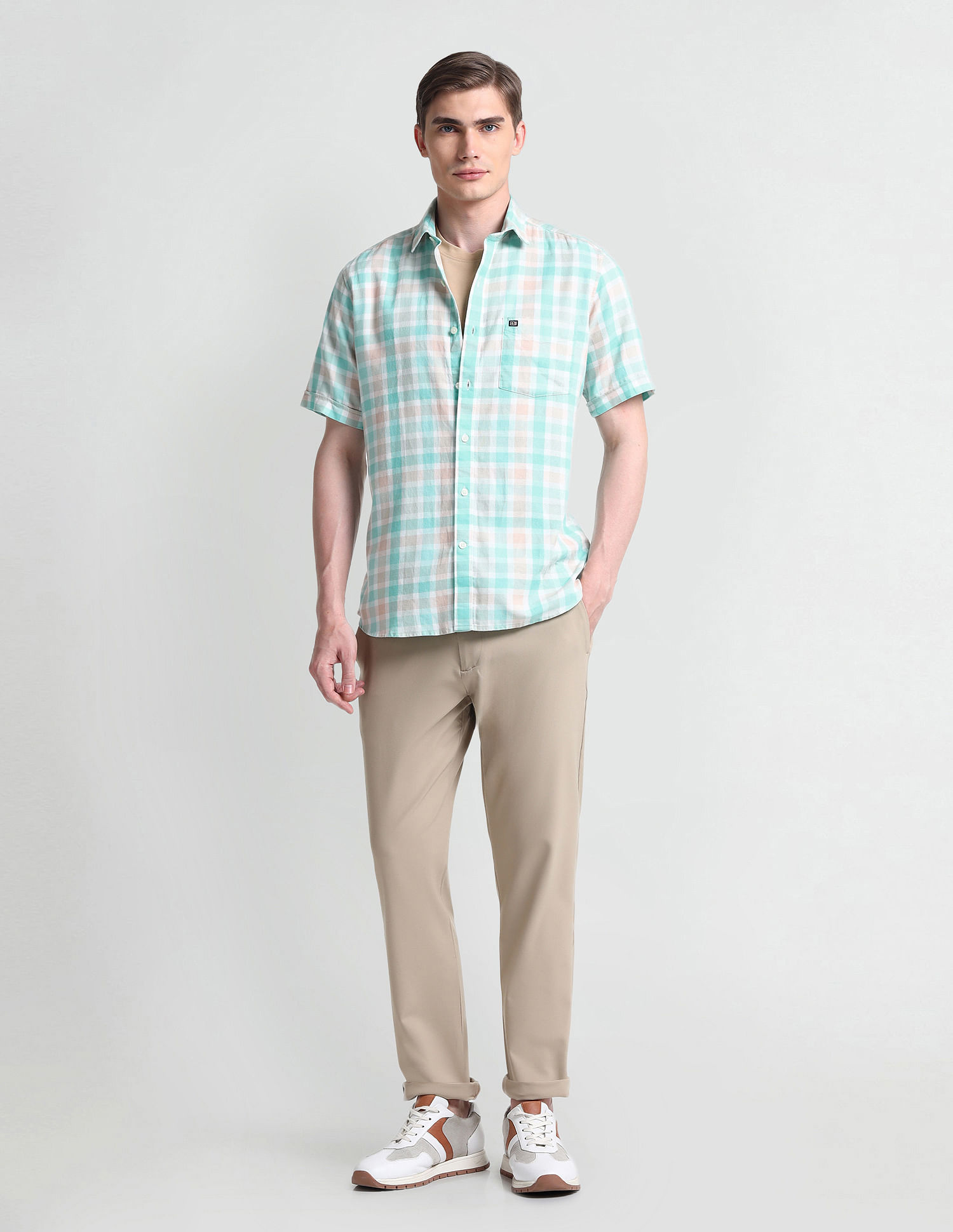 Arrow Sports Graph Check Dobby Shirt