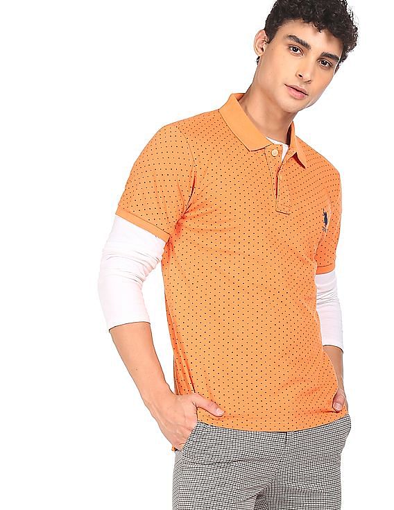 U.S. Polo Assn. Button Placket Printed Polo Shirt