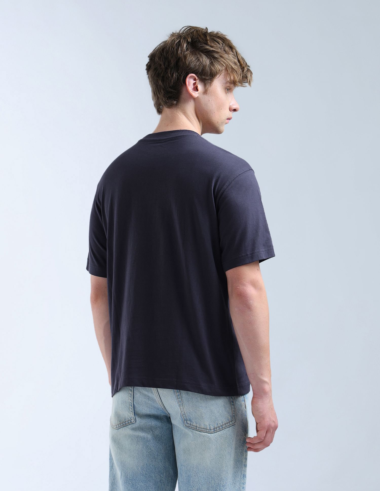 Flying Machine Relaxed Fit Typographic Printed T-Shirt