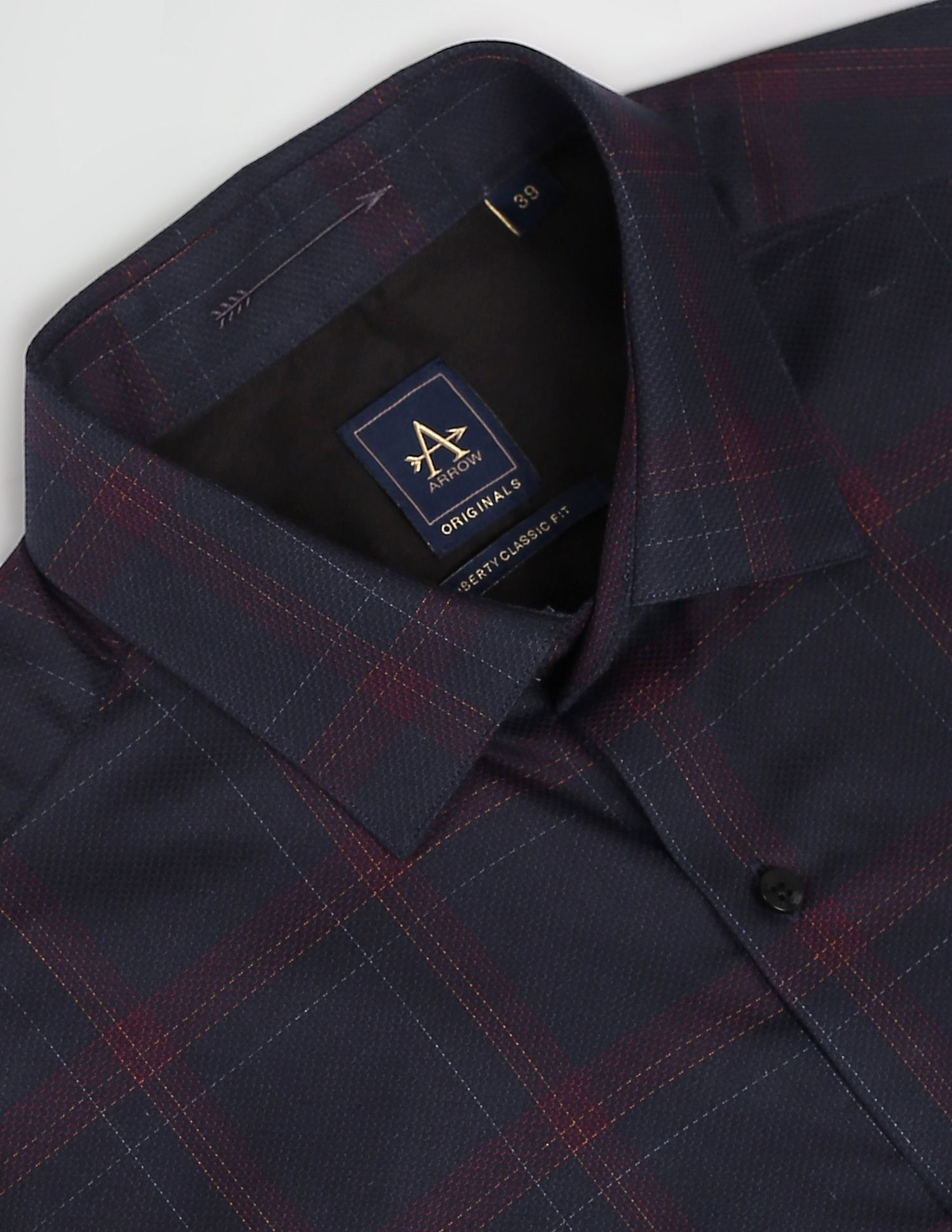 Arrow Cutaway Collar Tartan Check Shirt