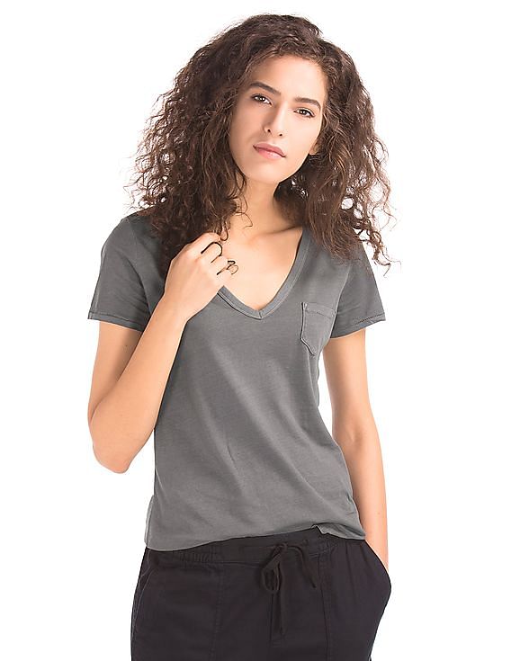 Gap vintage wash v neck tee discount