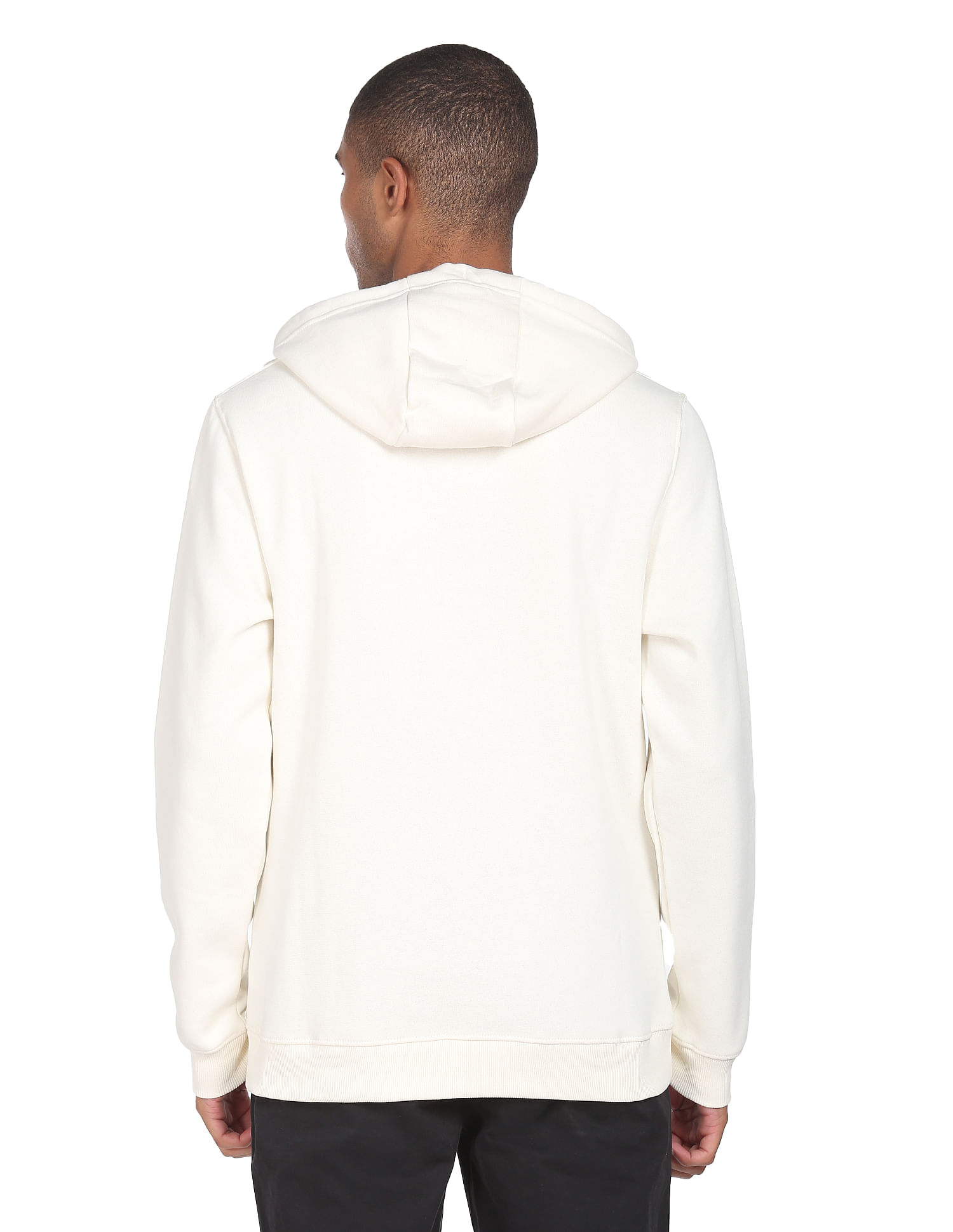 Flying Machine Embossed Logo Hooded Sweatshirt