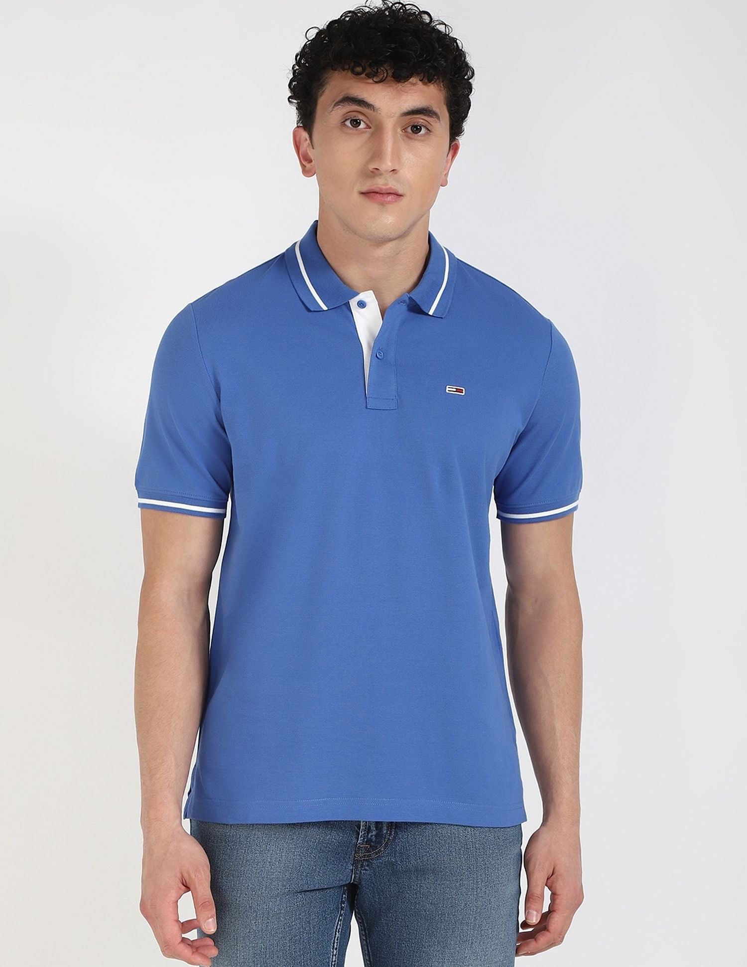 Tommy Hilfiger Solid Regular-Fit Cotton Polo Shirt