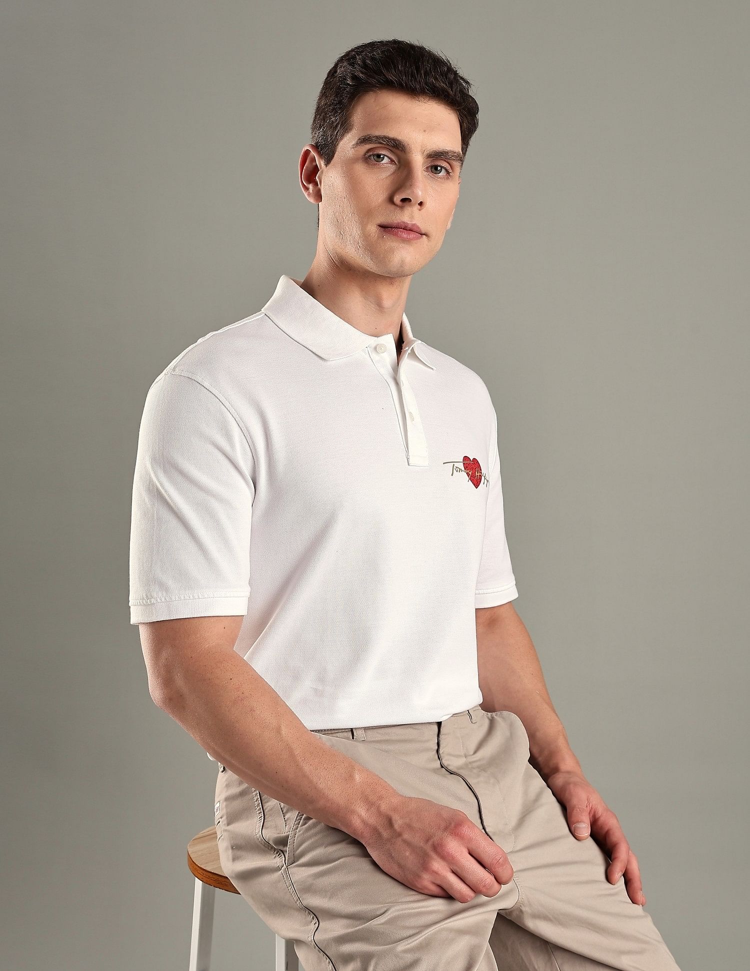 Tommy Hilfiger Logo Regular-Fit Cotton Polo T-Shirt