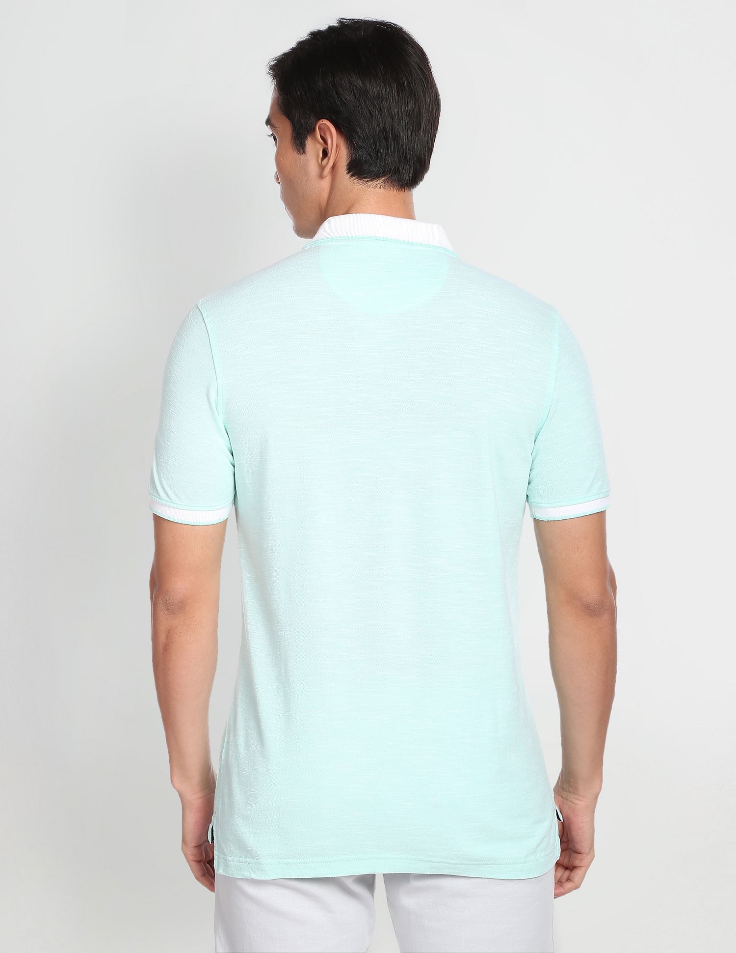 Arrow Sports Heathered Compact Cotton Polo Shirt