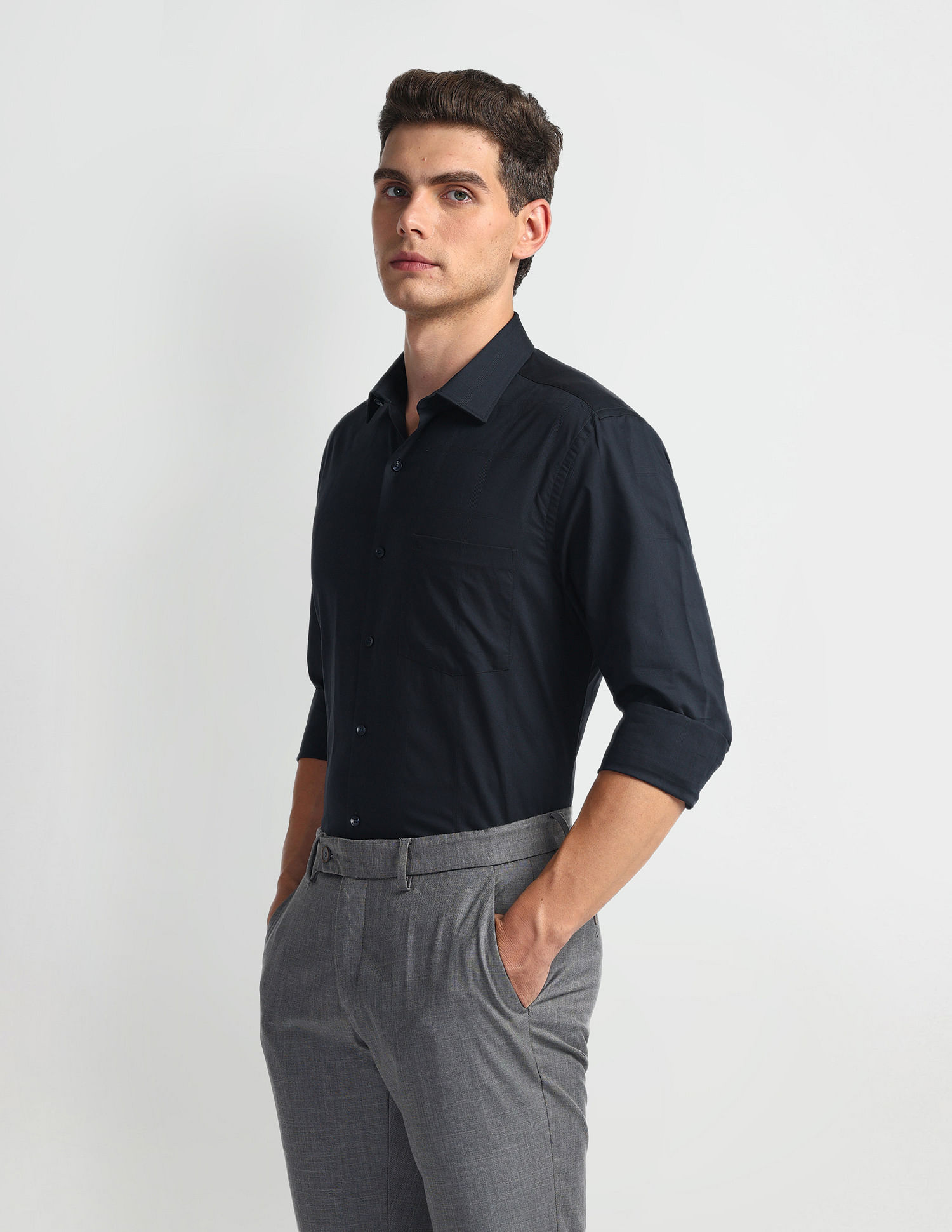 Arrow Windowpane Check Cotton Shirt