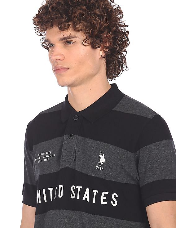 U.S. Polo Assn. Striped Short Sleeve Polo Shirt