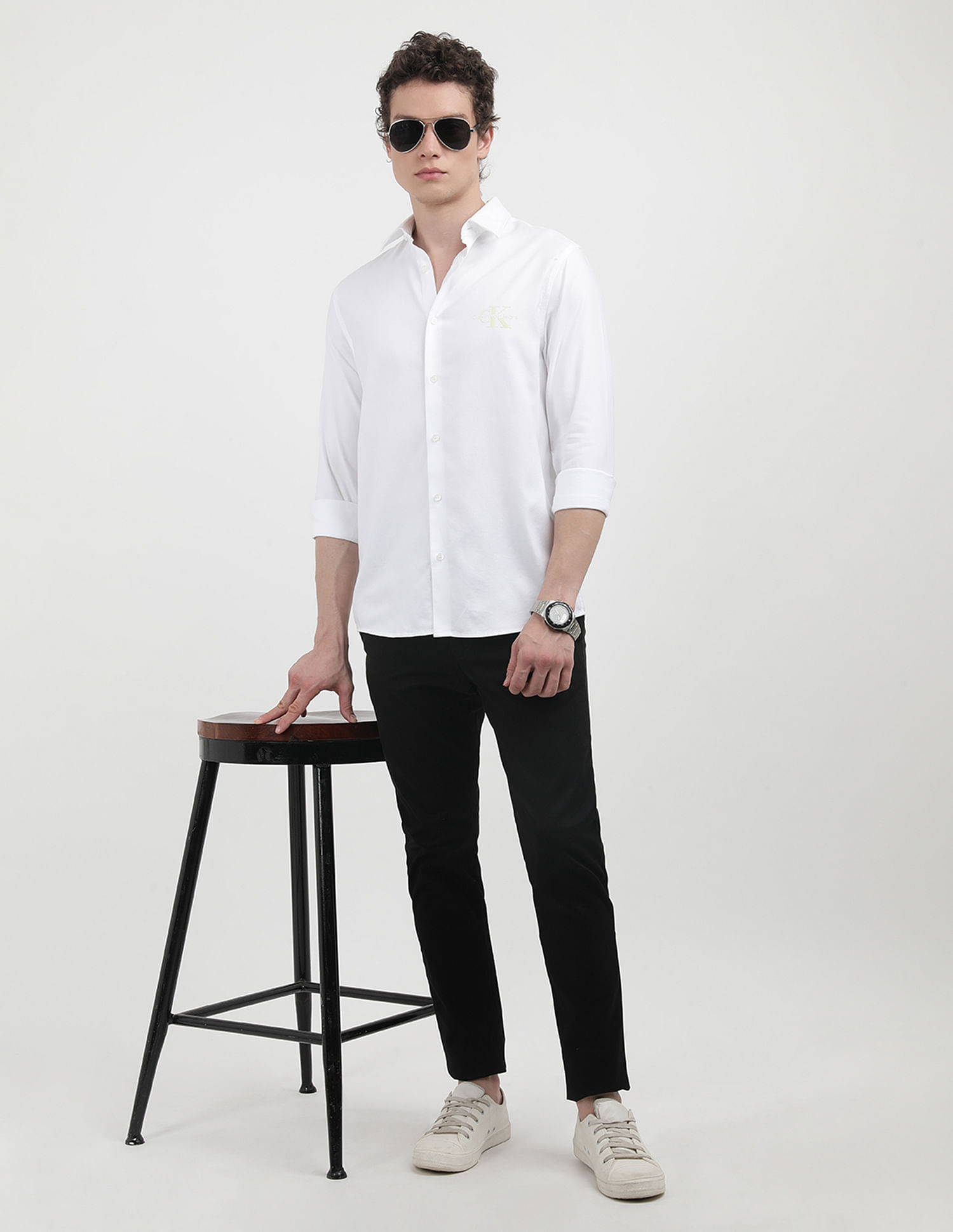 Calvin Klein Solid Slim Fit Shirt