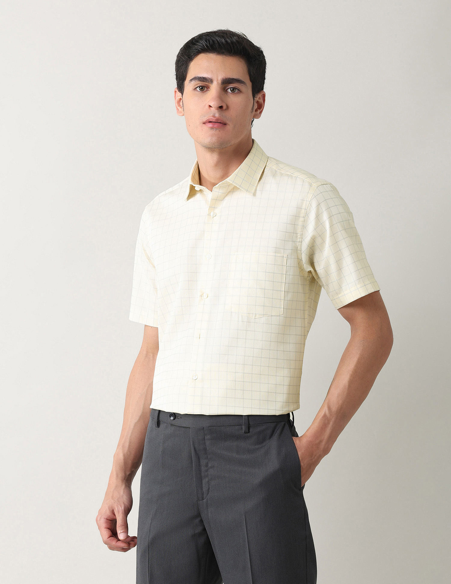 Arrow Liberty Classic Fit Windowpane Checked Shirt