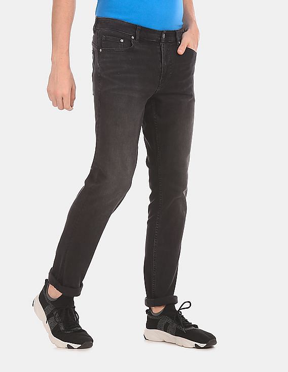 mens black stonewash jeans