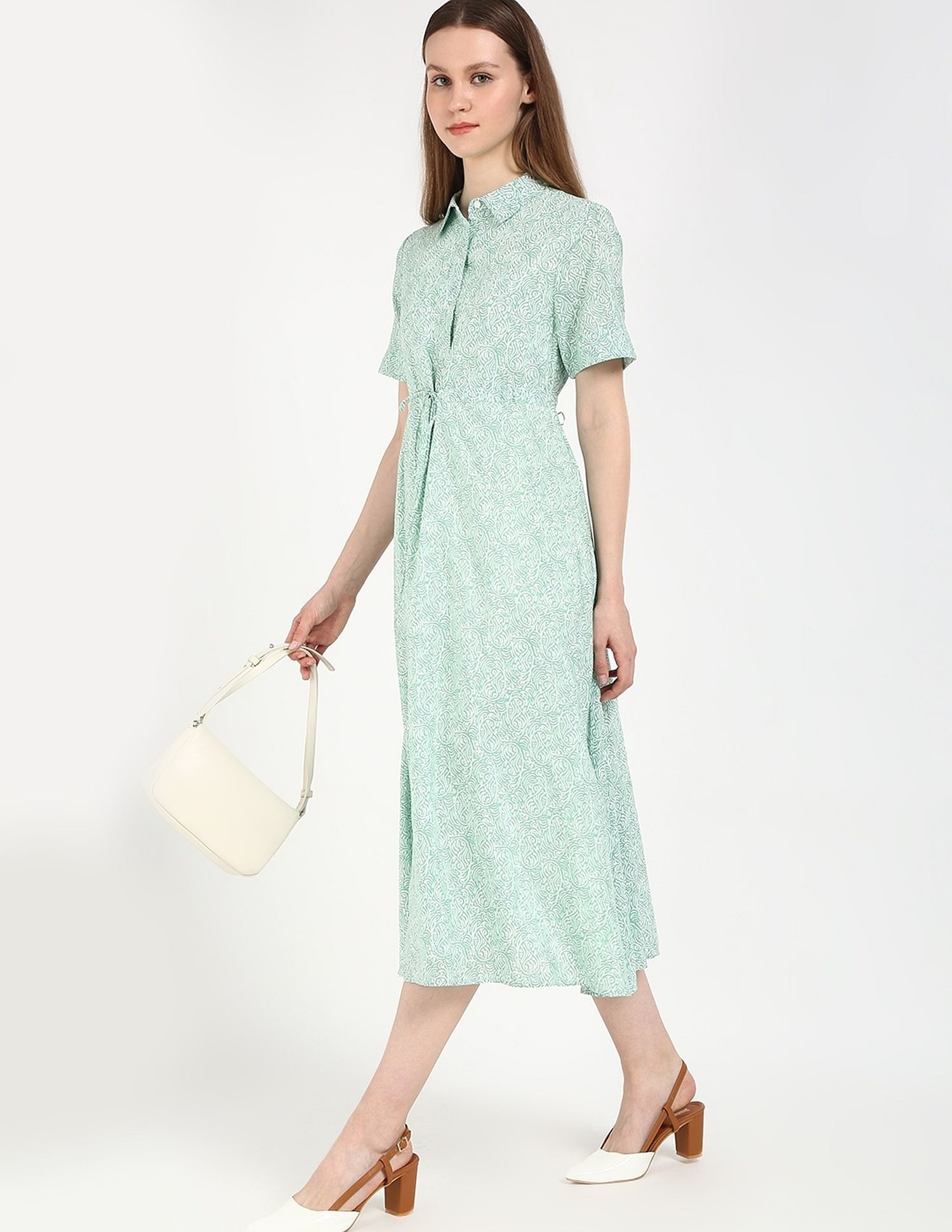 Tommy Hilfiger Cotton Spread Collar A-Line Dress