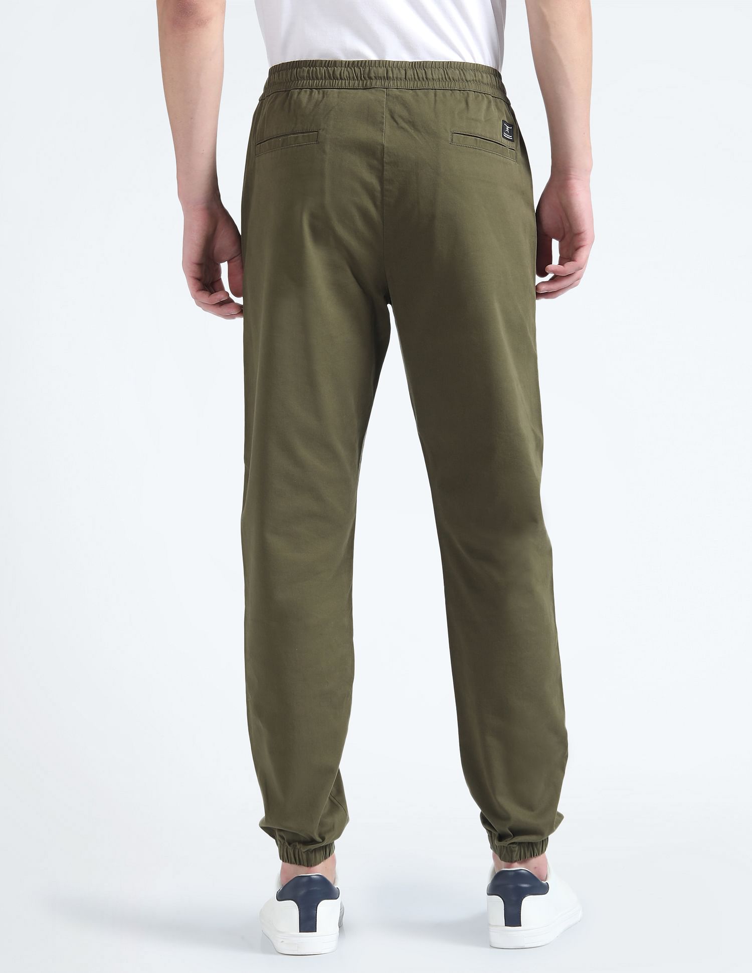 Flying Machine Drawstring Waist Slim Joggers