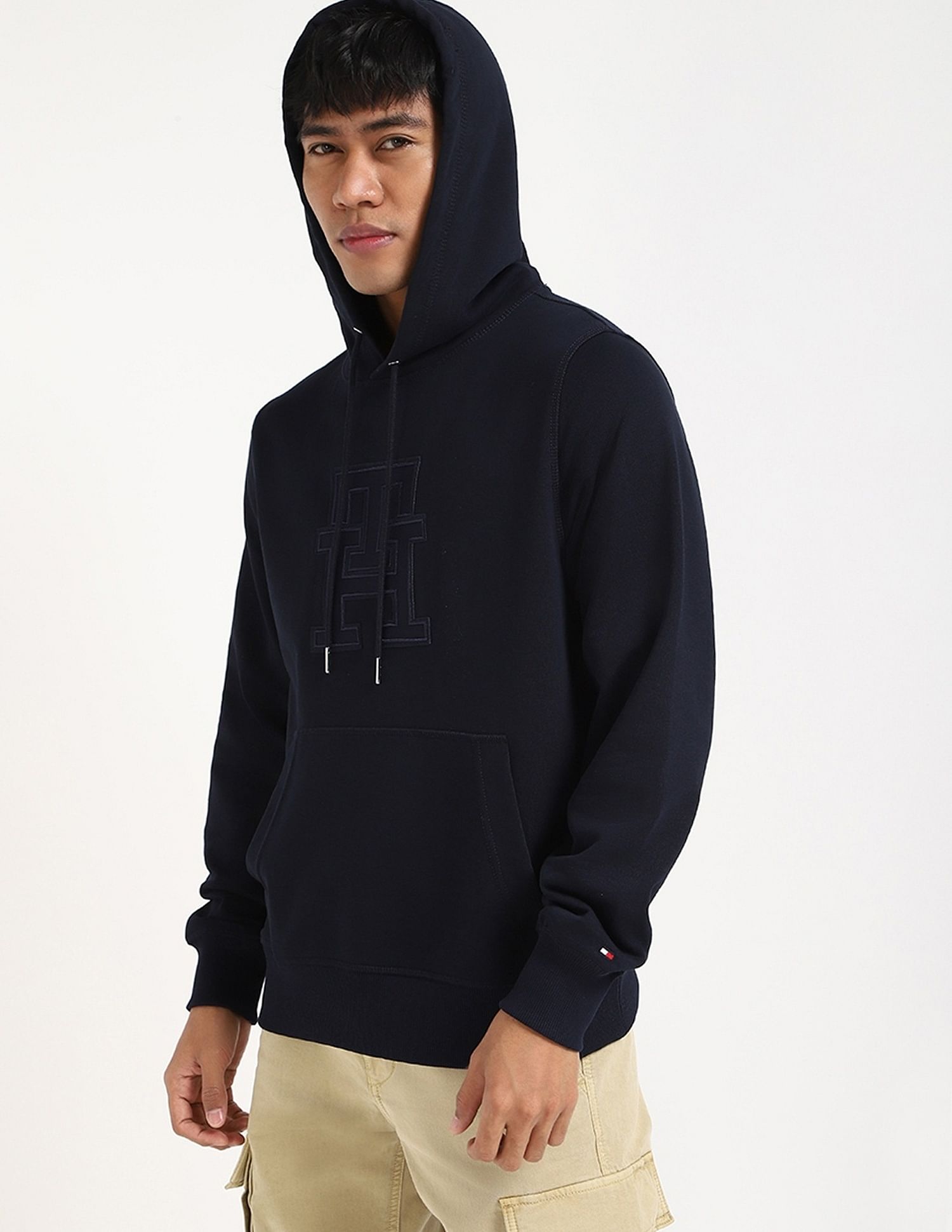 Tommy Hilfiger Embroidered Logo Regular-Fit Cotton Hooded Sweatshirt