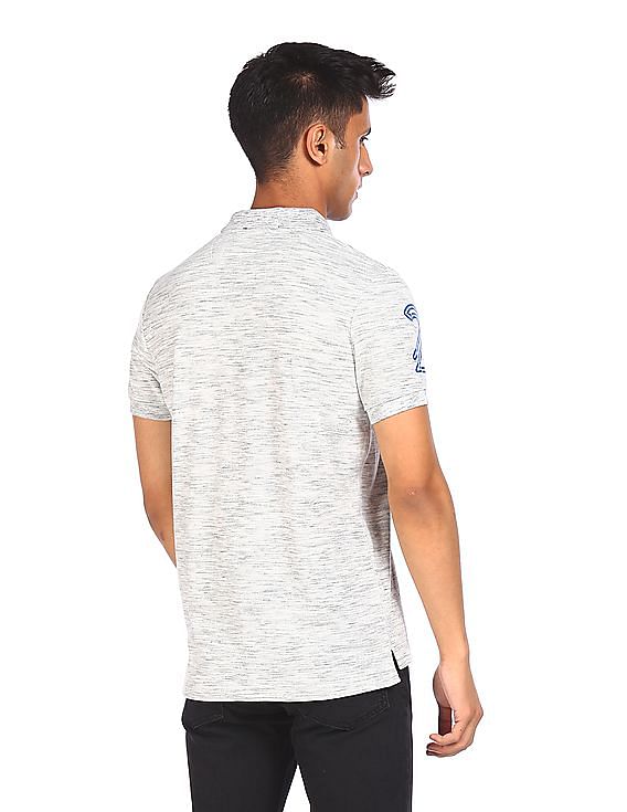 U.S. Polo Assn. Denim Co. Cotton Blend Heathered Polo Shirt