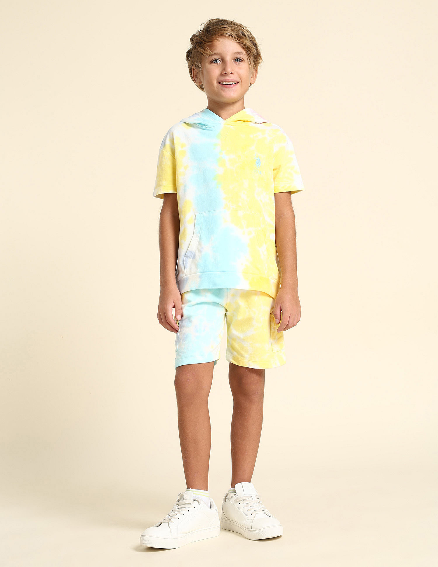 U.S. Polo Assn. Kids Boys All Over Printed Regular Fit T-Shirt