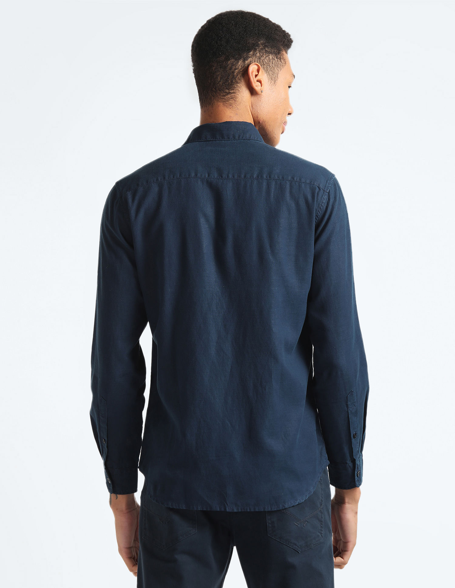 Flying Machine Tencel Hemp Overdyed Shirt