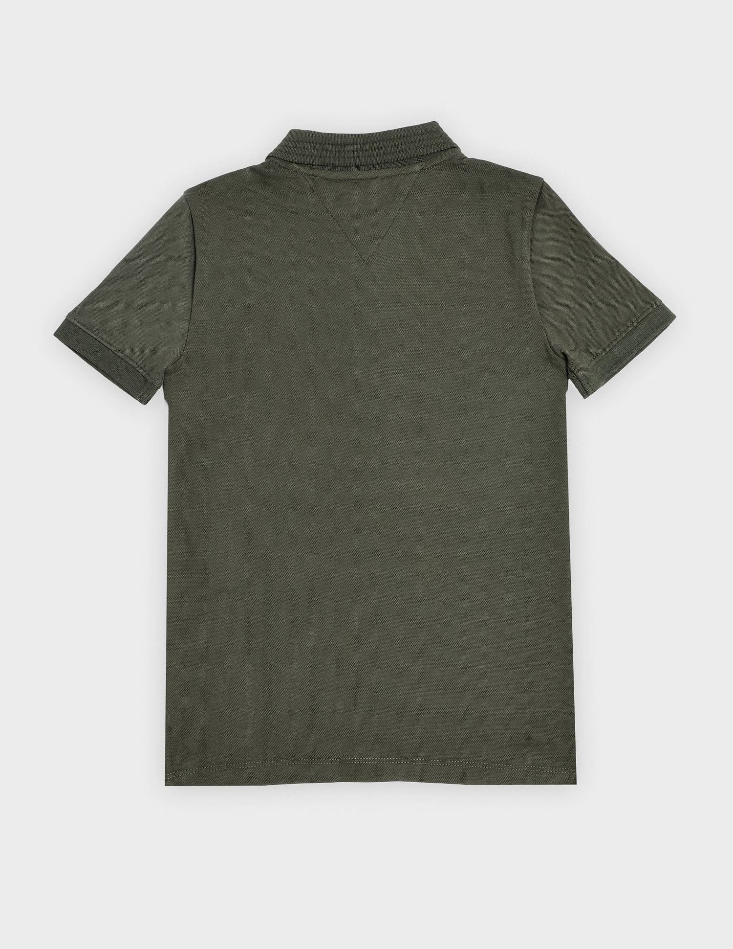 Tommy Hilfiger Kids Boys Solid Regular Fit Cotton Polo T-Shirt