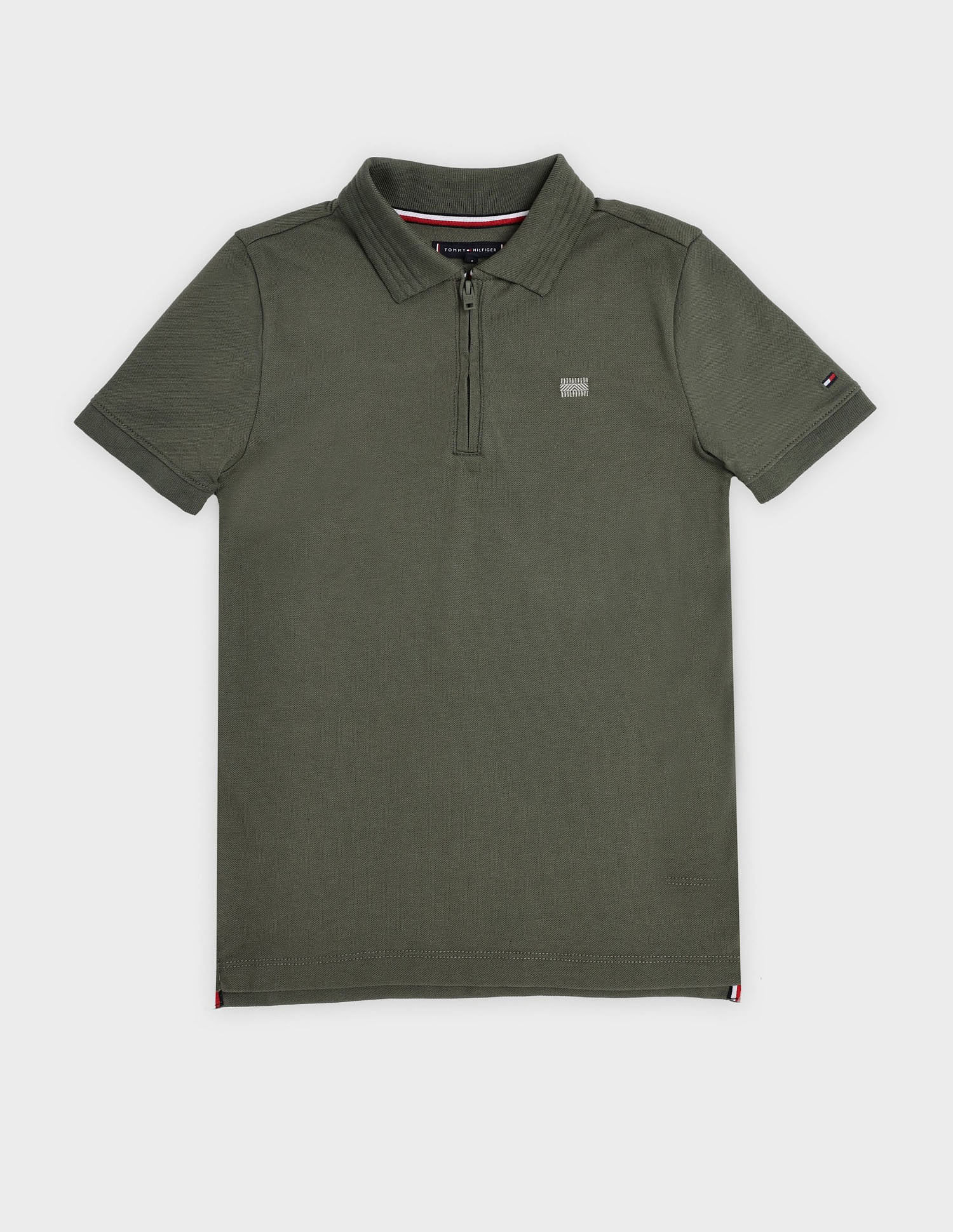 Tommy Hilfiger Kids Boys Solid Regular Fit Cotton Polo T-Shirt