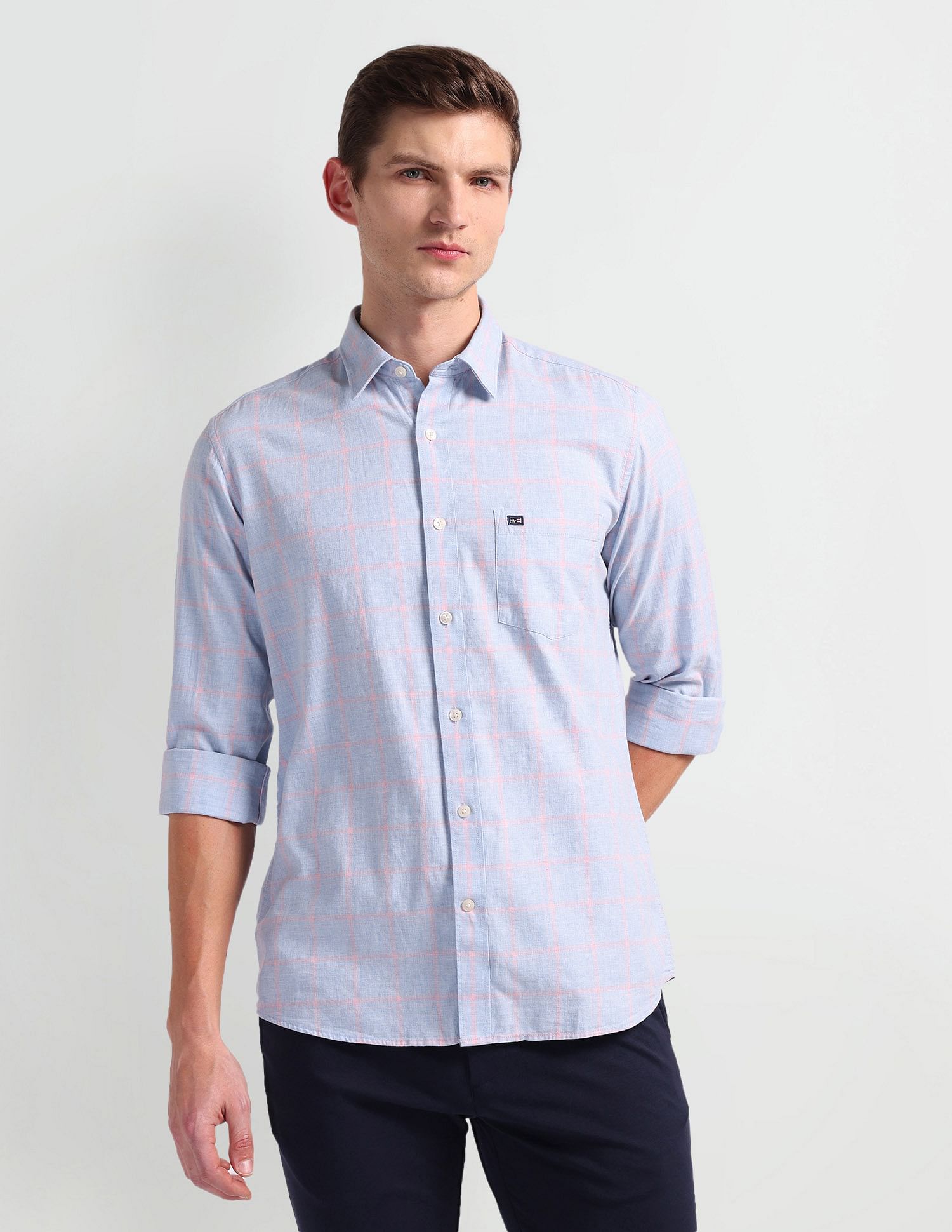 Arrow Sports Manhattan Slim Fit Cotton Shirt