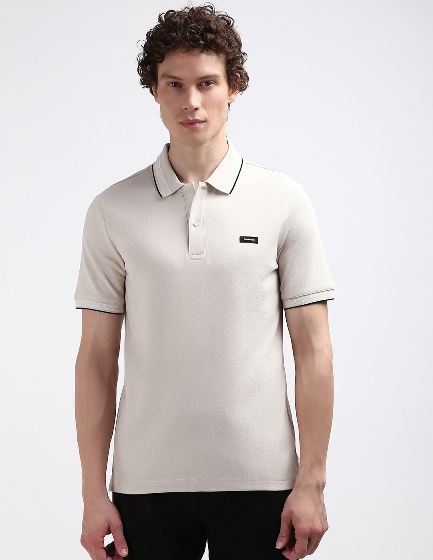 Calvin Klein Solid Slim Fit Polo Shirt