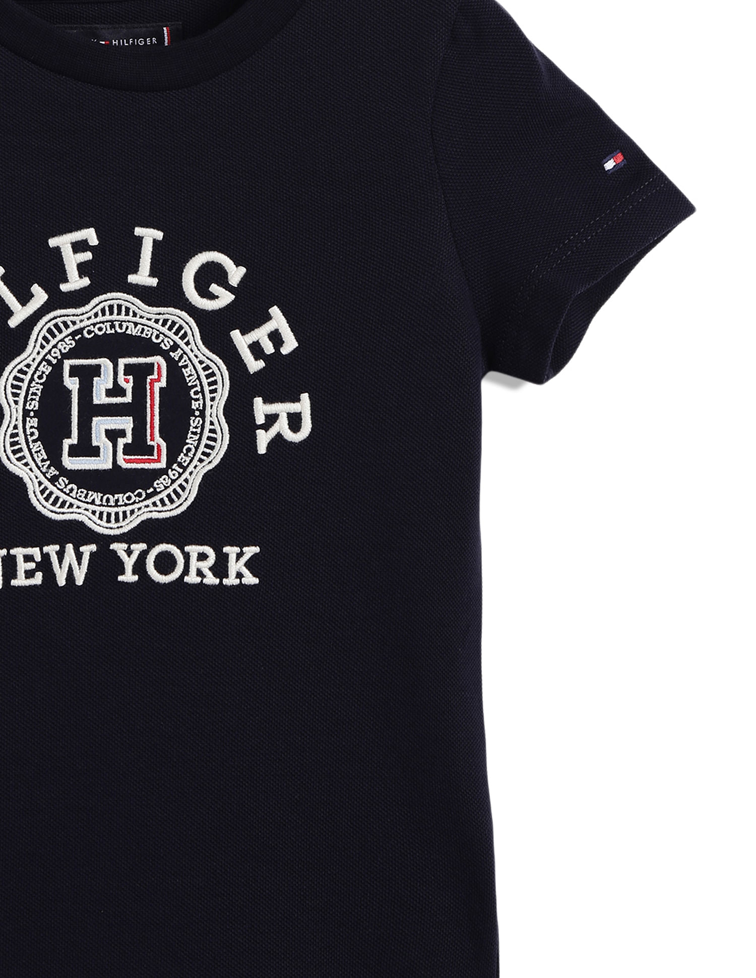 Tommy Hilfiger Kids Seal Embroidered Cotton T-Shirt