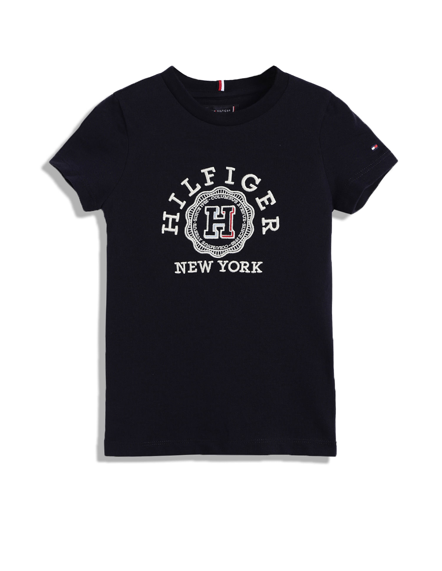 Tommy Hilfiger Kids Seal Embroidered Cotton T-Shirt