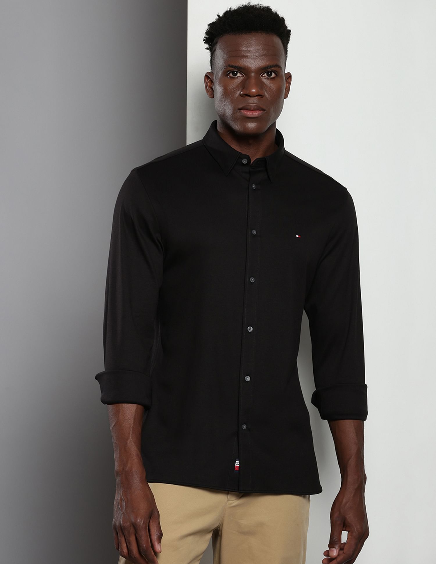 Tommy Hilfiger Interlock Knit Solid Shirt
