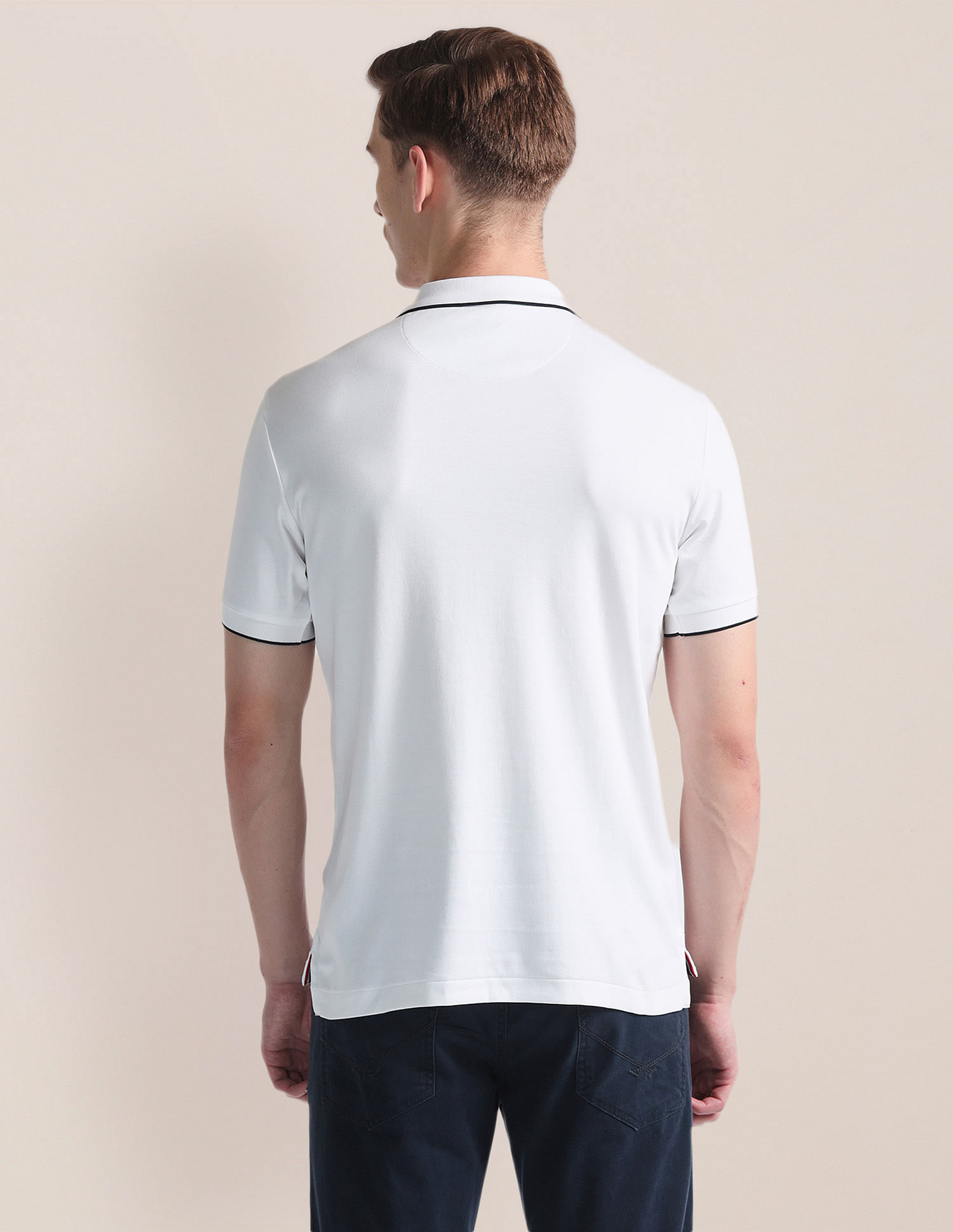 U.S. Polo Assn. Tipped Collar Striped Polo Shirt