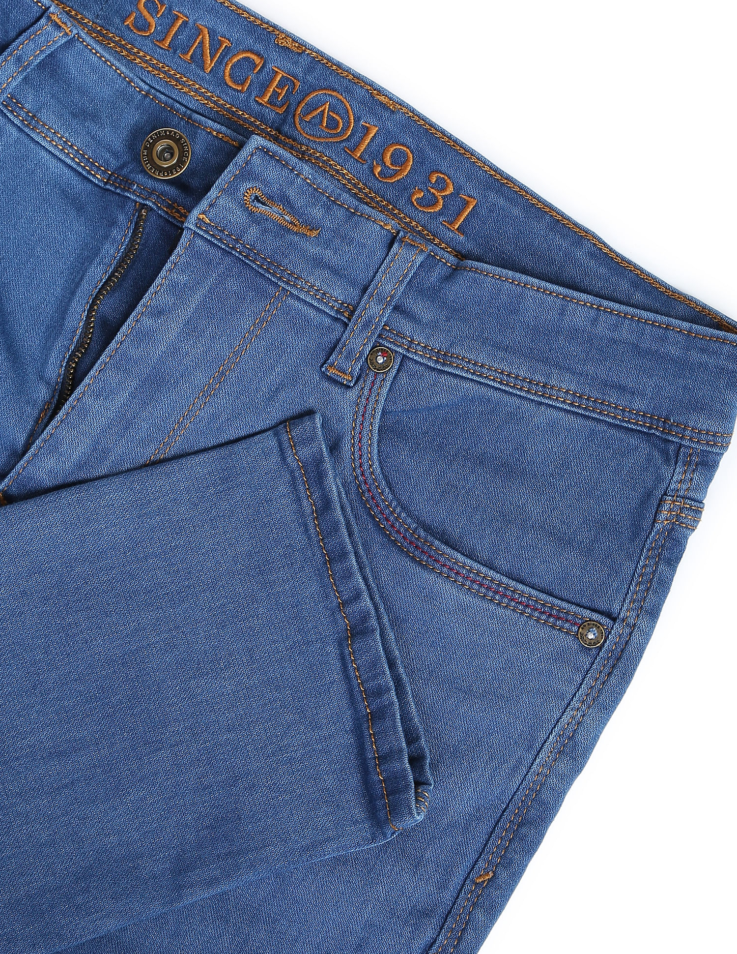 AD by Arvind Clean Look Washed Stretch Jeans