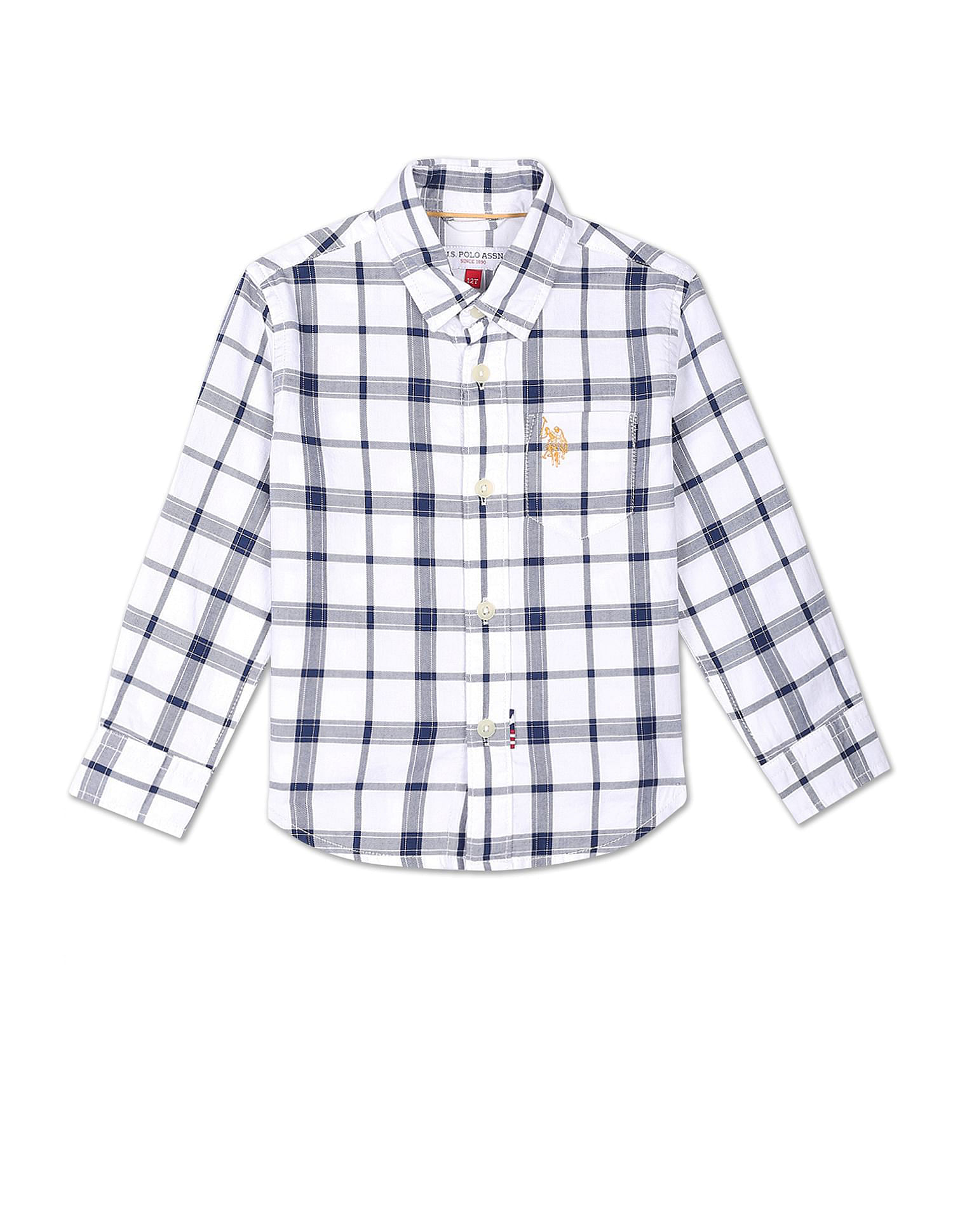 U.S. Polo Assn. Kids Boys Outdoor Check Twill Shirt