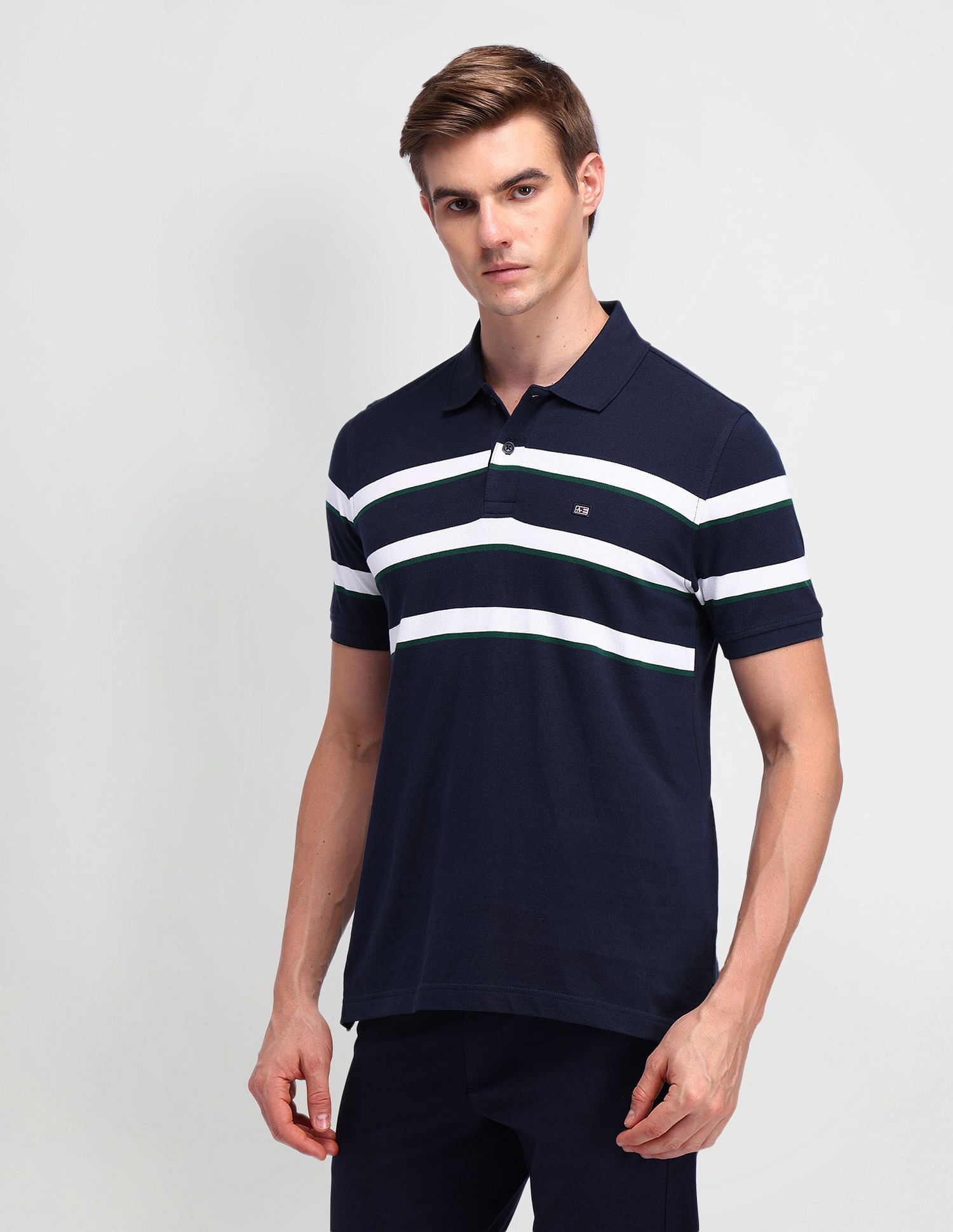 Arrow Sport Horizontal Striped Regular Polo Shirt