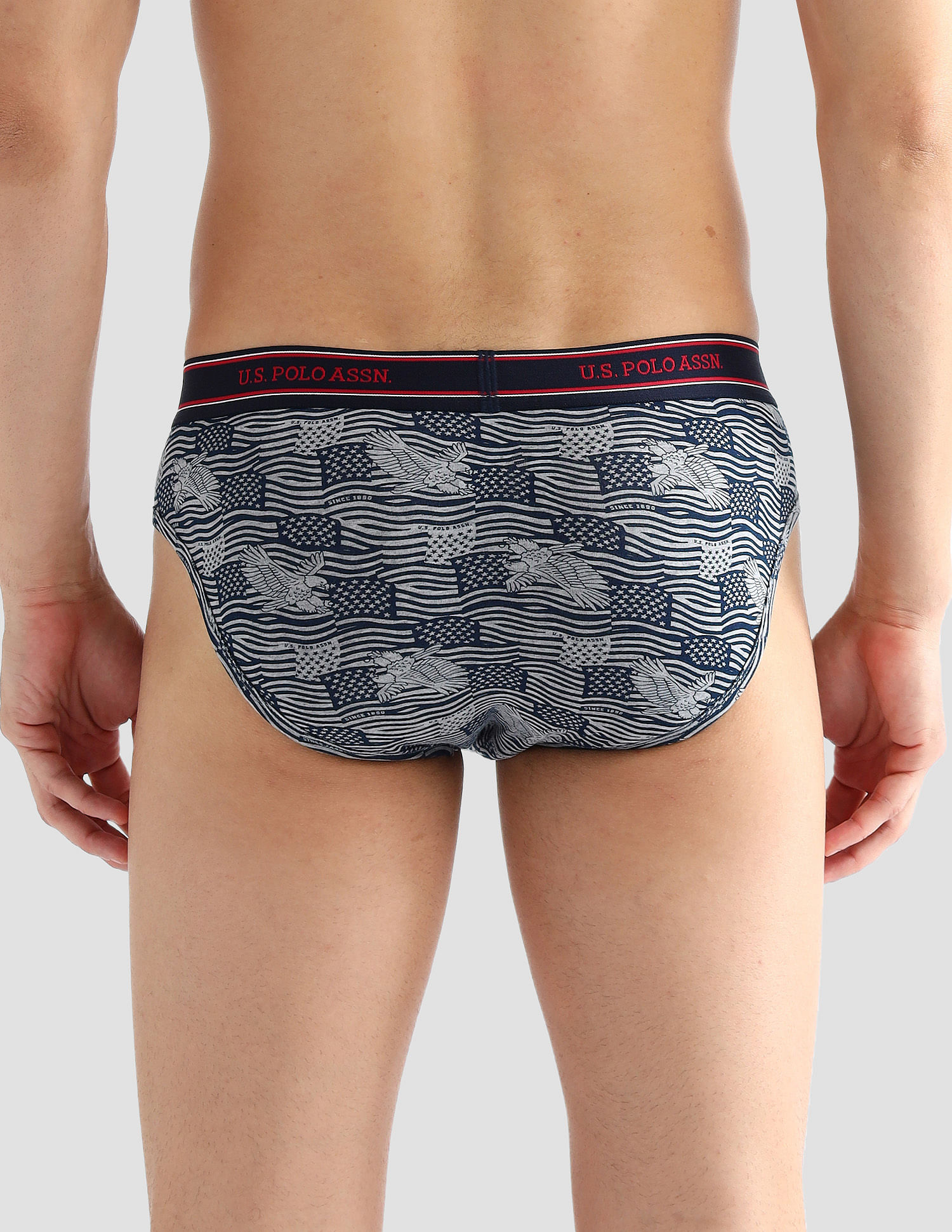 USPA Innerwear Elasticized Waist Printed I615 Briefs - Pack Of 2