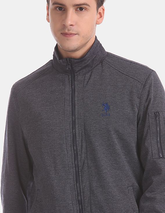U.S. Polo Assn. Navy And Charcoal Reversible Bomber Jacket